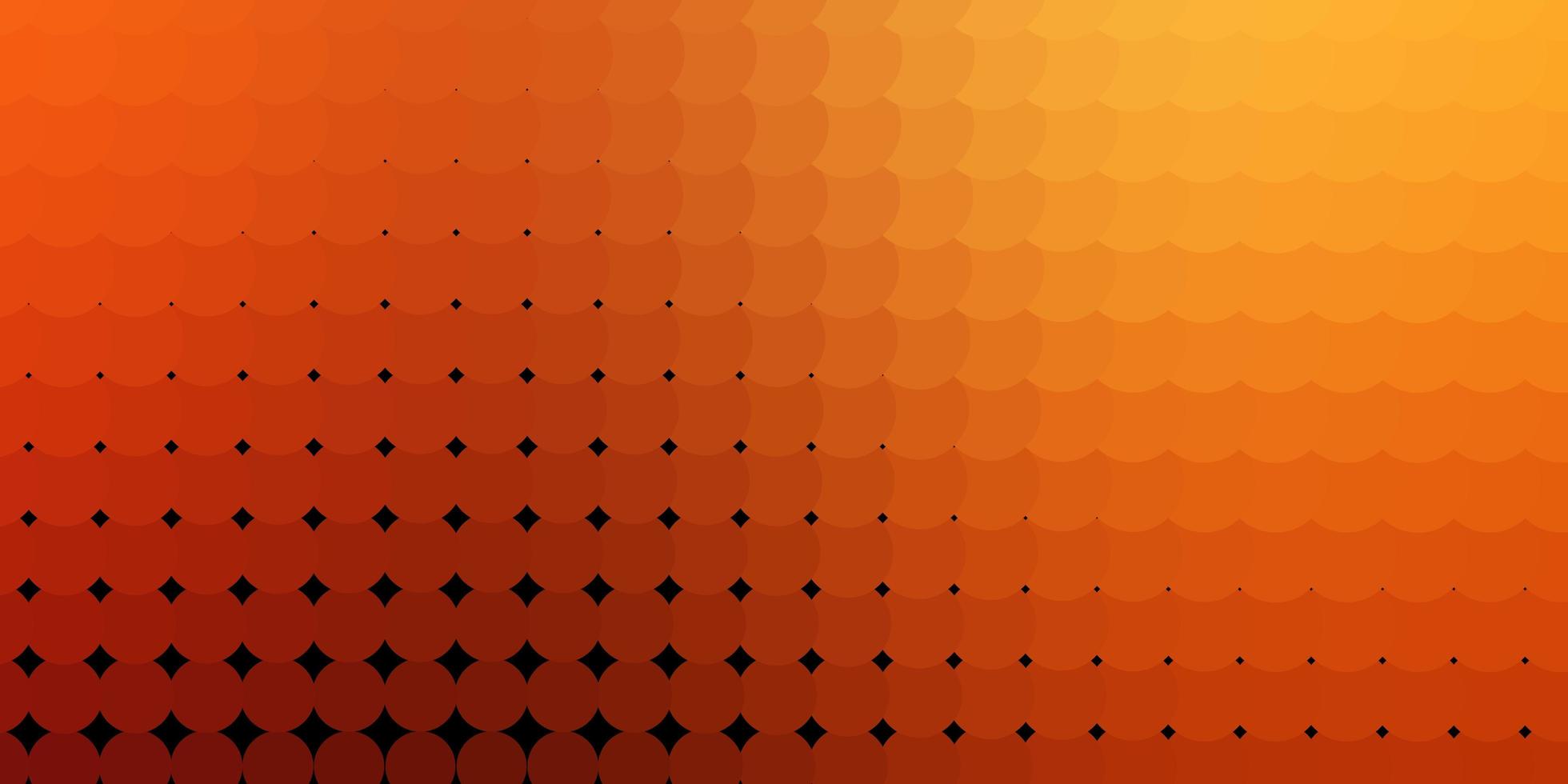 Telón de fondo de vector naranja oscuro con puntos.