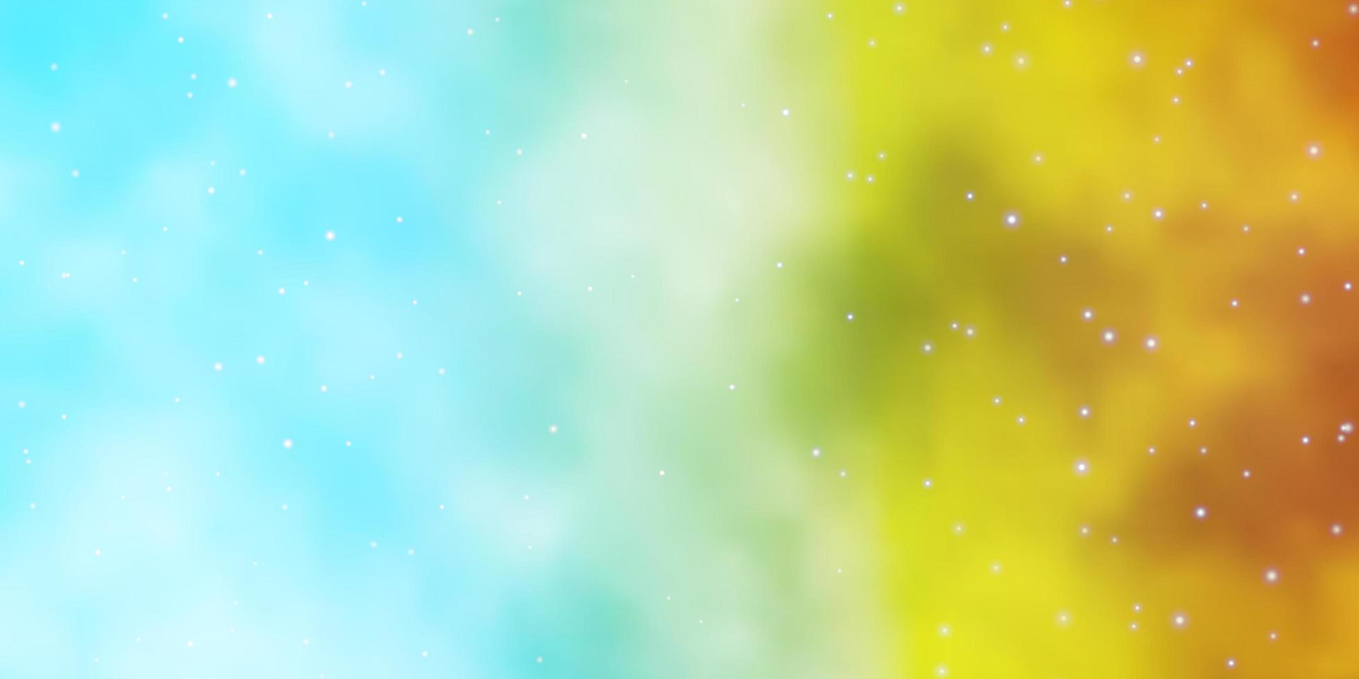 Light Blue, Yellow vector layout with bright stars.