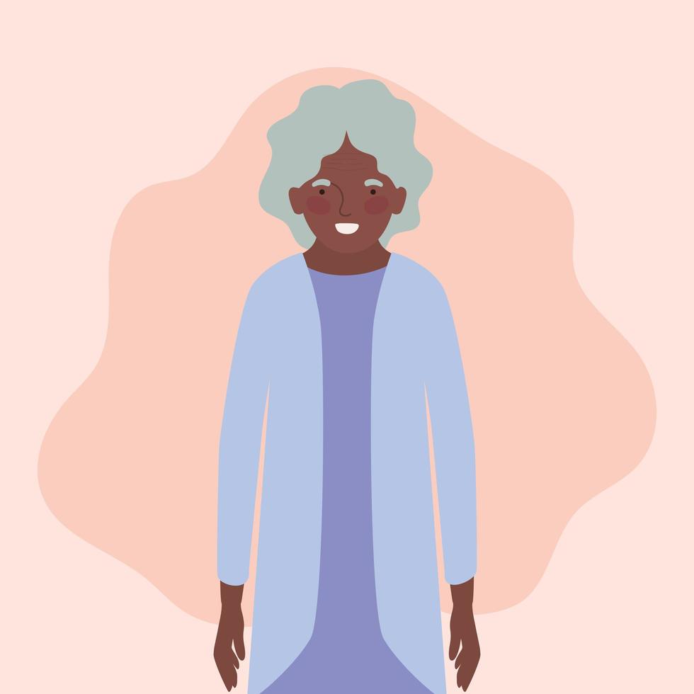 abuela avatar anciana diseño vectorial vector