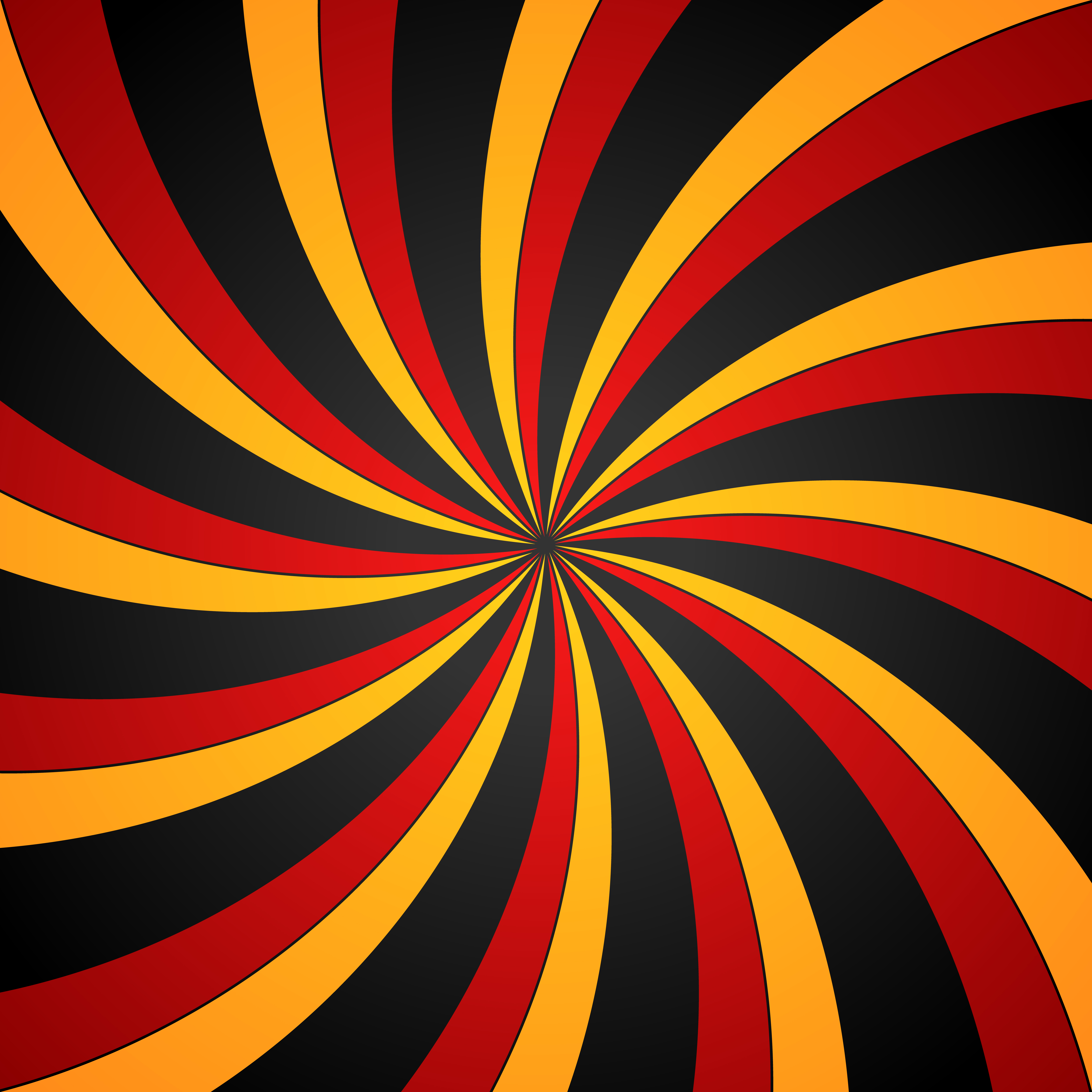 Black, Red and Yellow Spiral Swirl Radial Background. Vortex and Helix  Background. Vector Illustration 1812468 Vector Art at Vecteezy