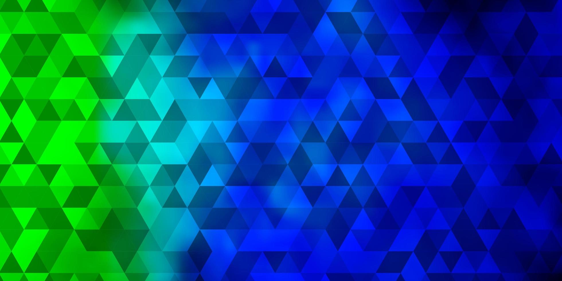 Fondo de vector azul claro, verde con estilo poligonal.