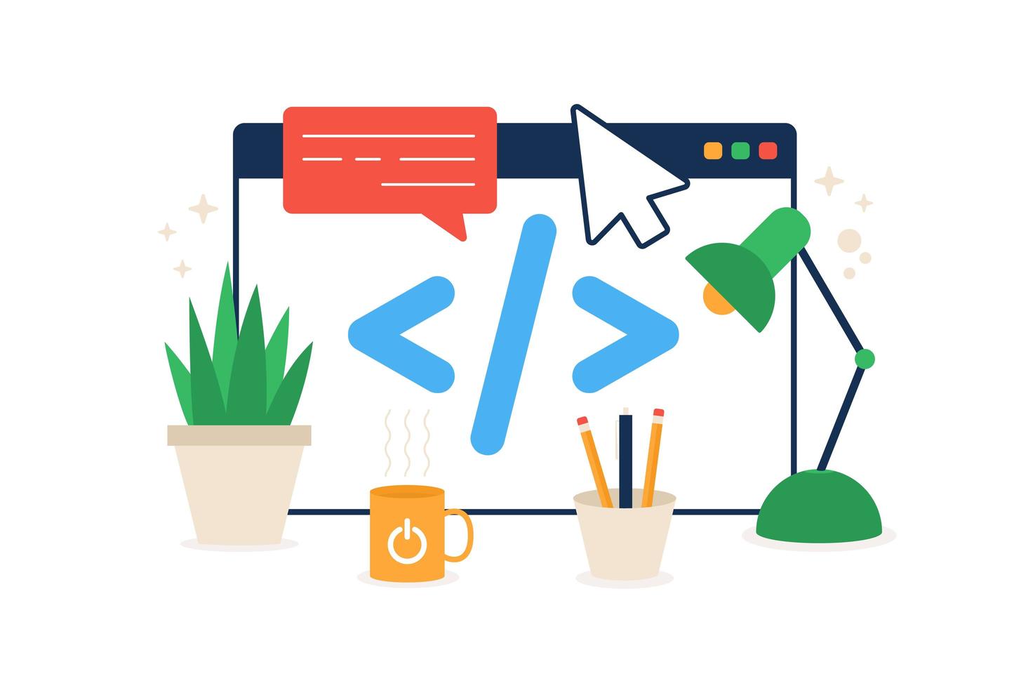 code in the browser icon. Element of cyber security icon for mobile concept and web apps. Colored code in the browser icon can be used for web and mobile vector flat illustration