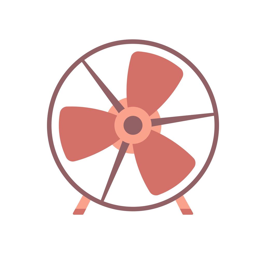 Vector electric fan isolated on background. Household devices for air cooling and conditioning, climate control. Vector illustration in flat