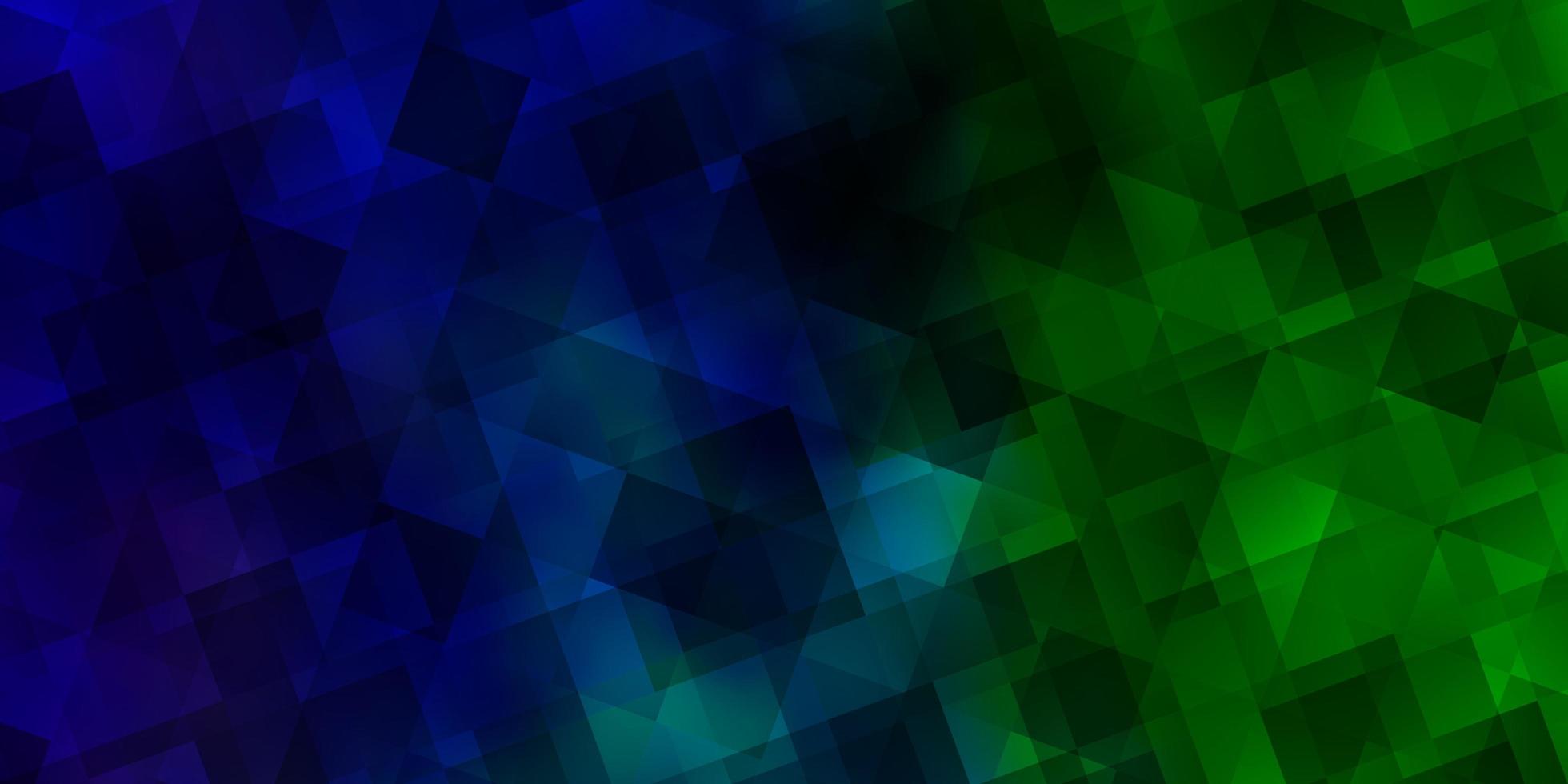 Fondo de vector azul claro, verde con estilo poligonal.