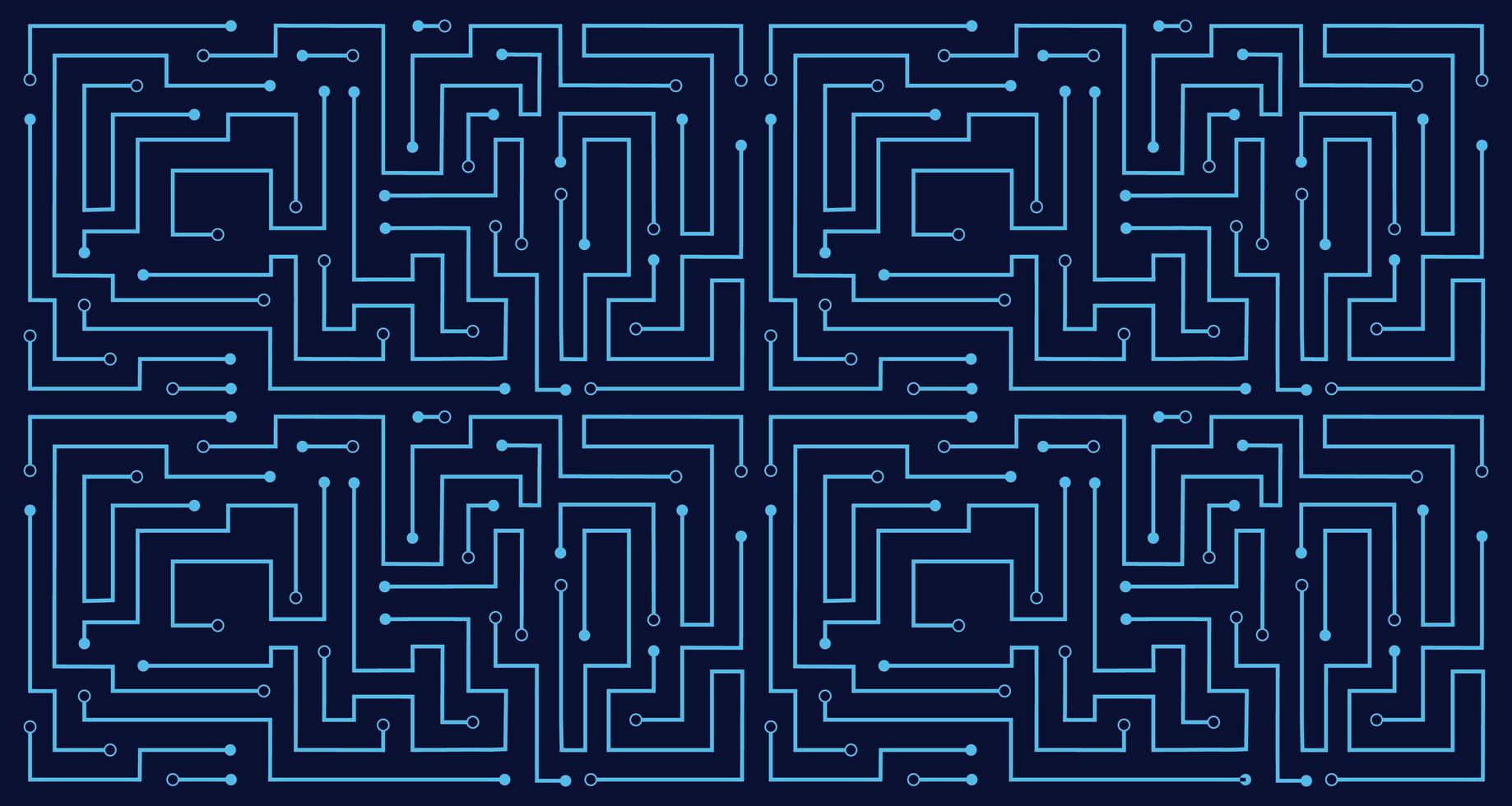 Line circuit abstract pattern technology background vector
