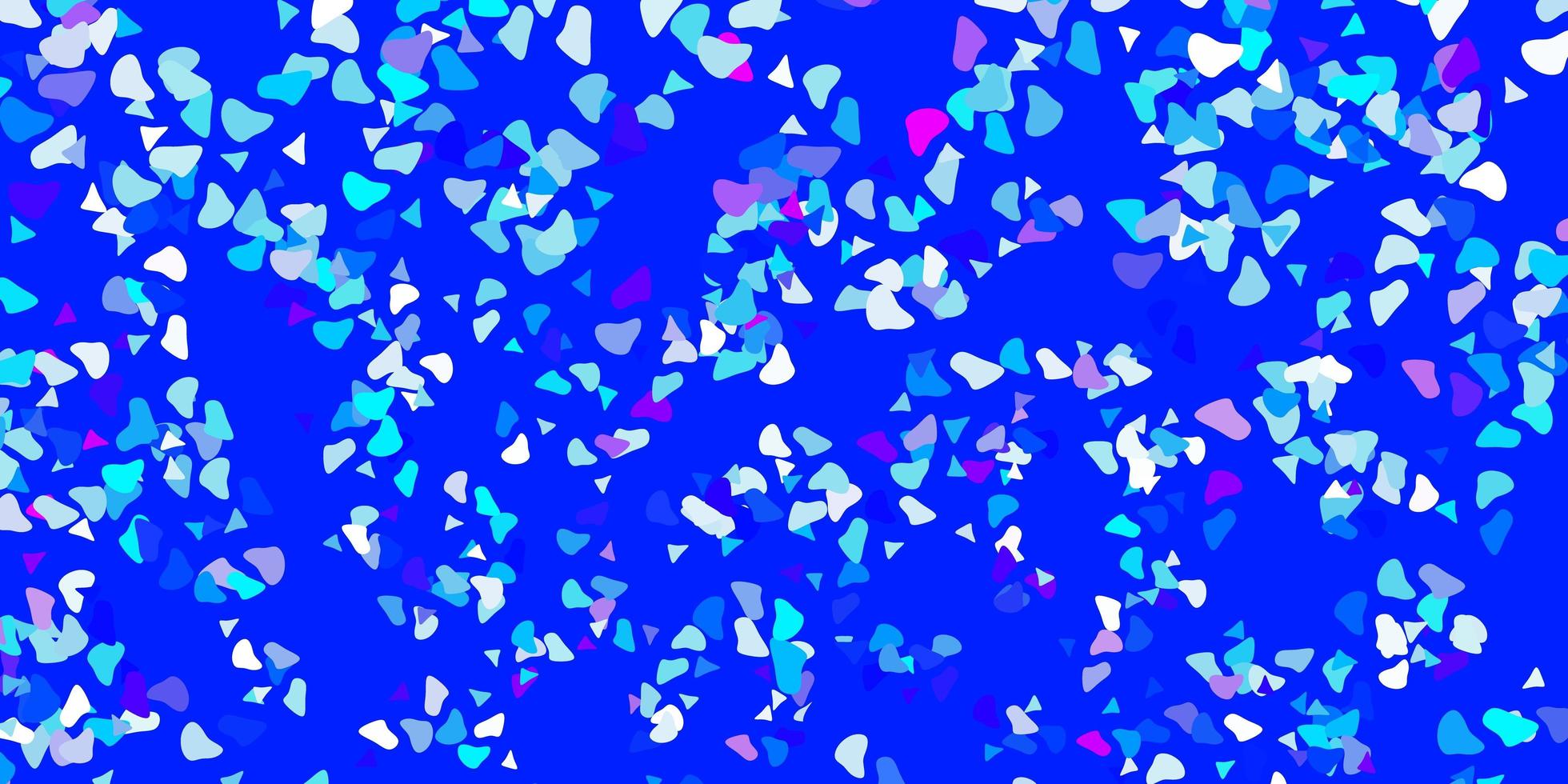 Light pink, blue vector texture with memphis shapes.