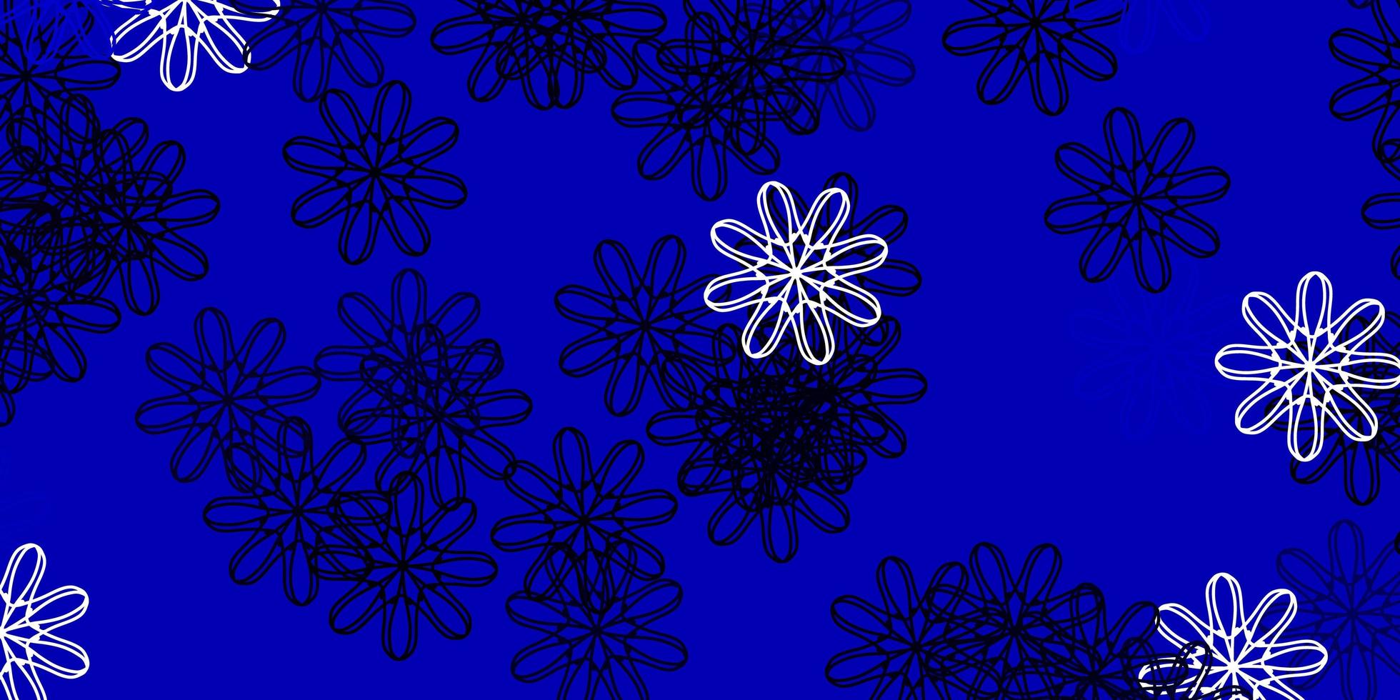 telón de fondo natural vector azul claro con flores.