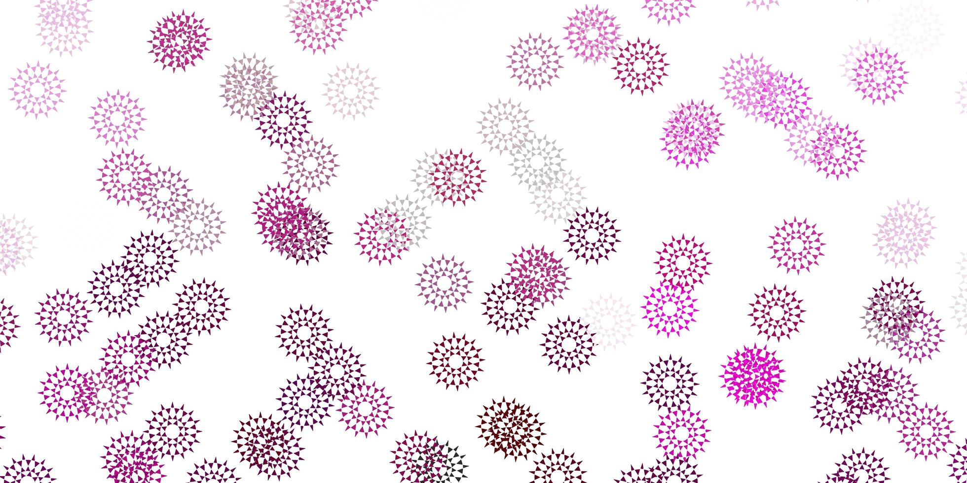 Light pink vector doodle pattern with flowers.