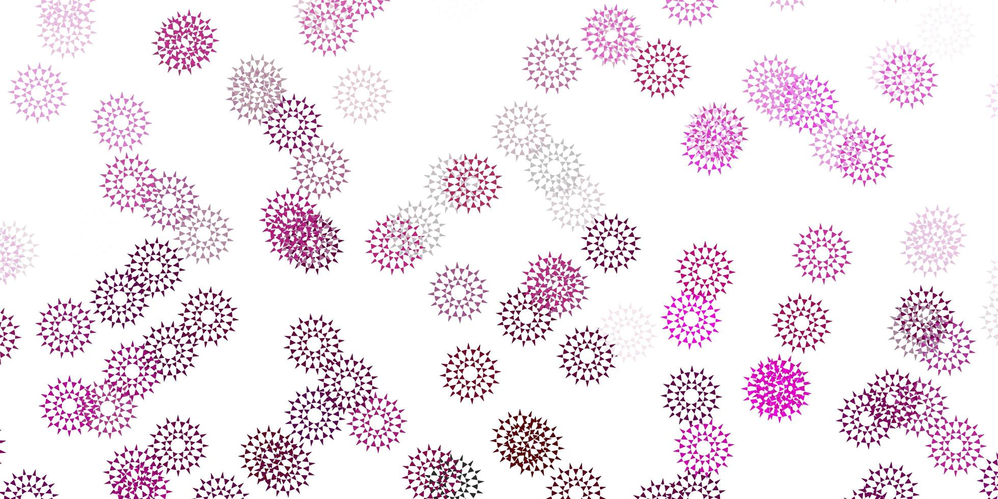 Light pink vector doodle pattern with flowers.