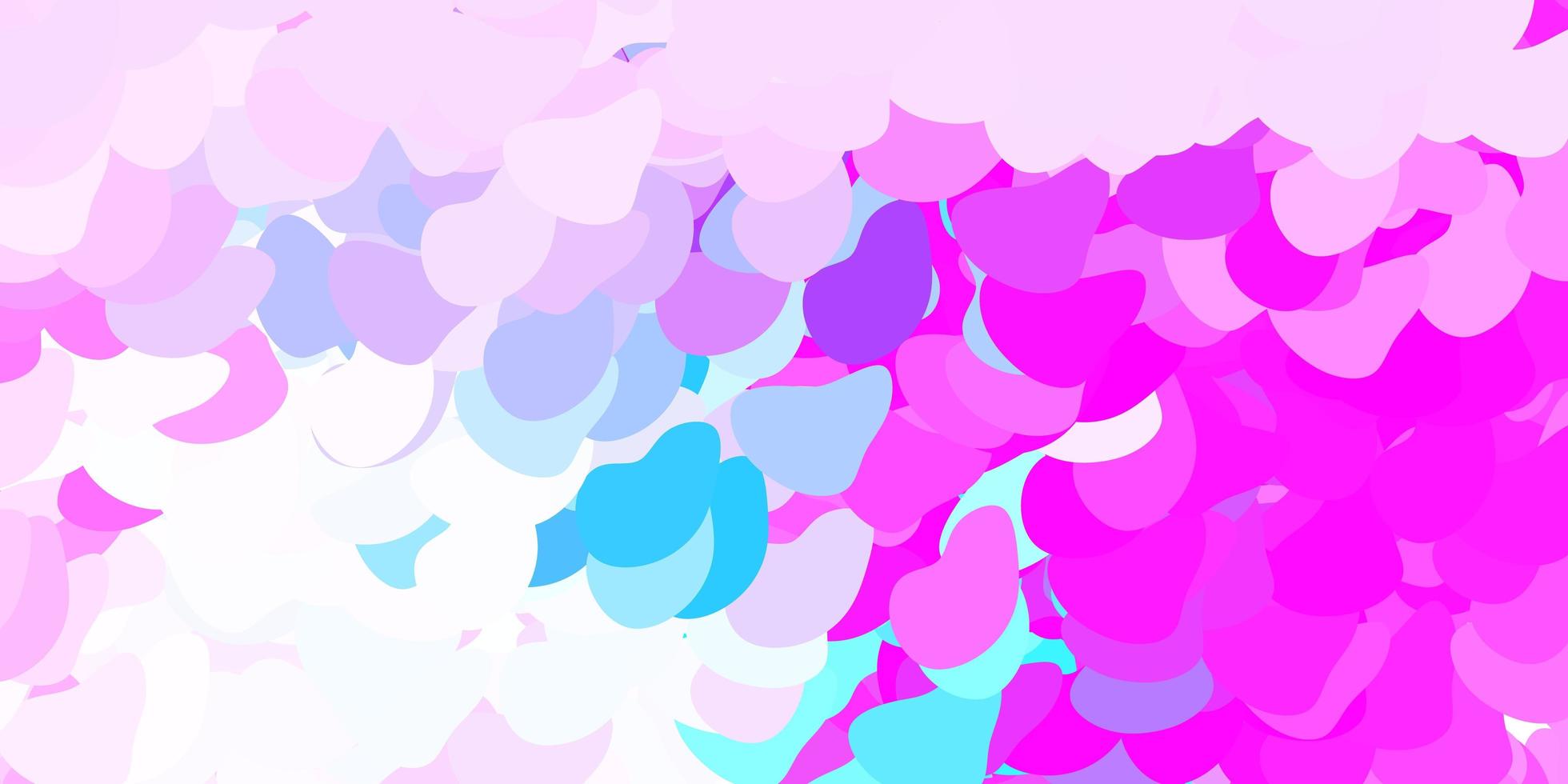 textura vector rosa claro, azul con formas de memphis.