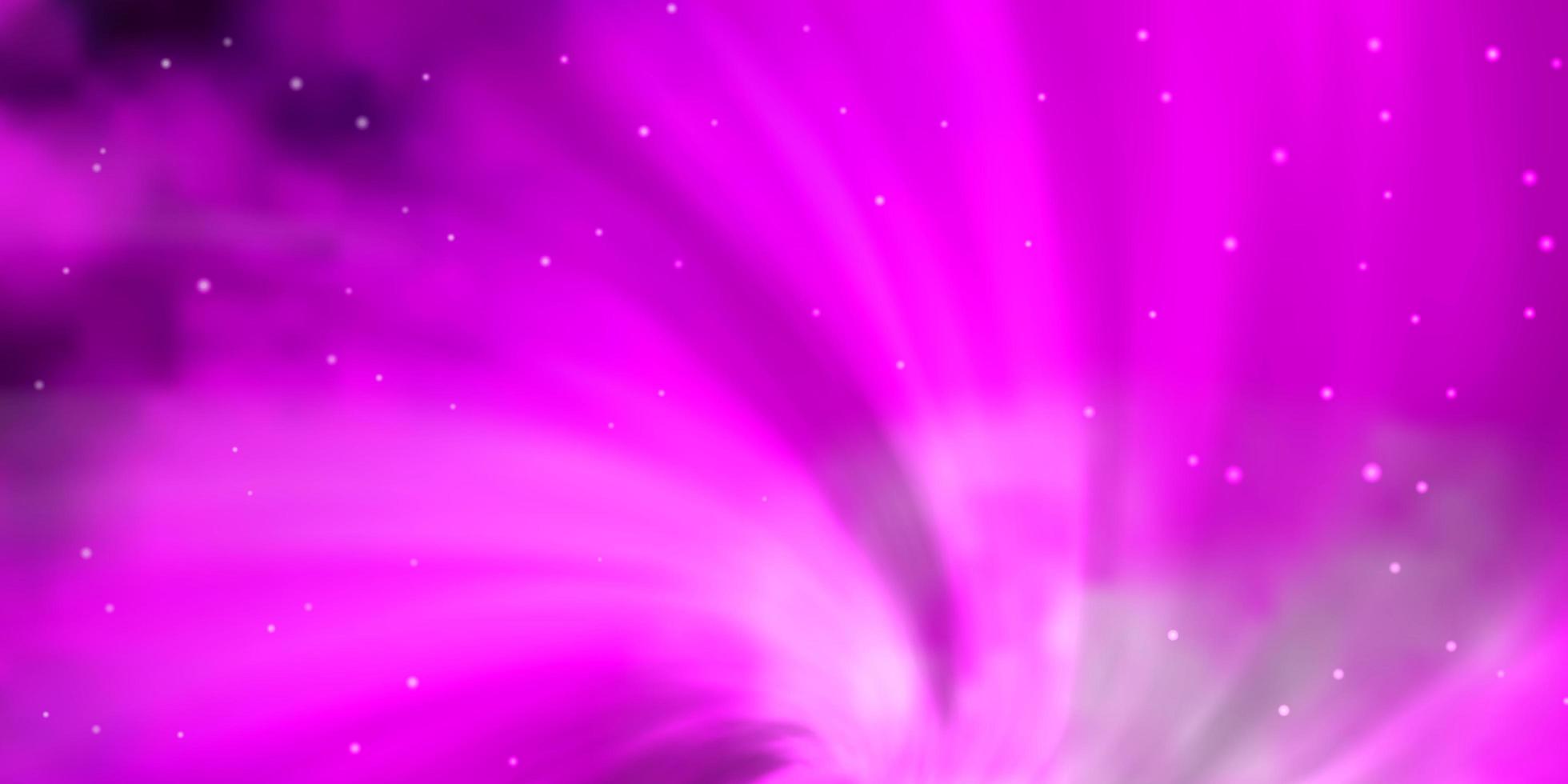 Fondo de vector rosa claro con estrellas de colores.