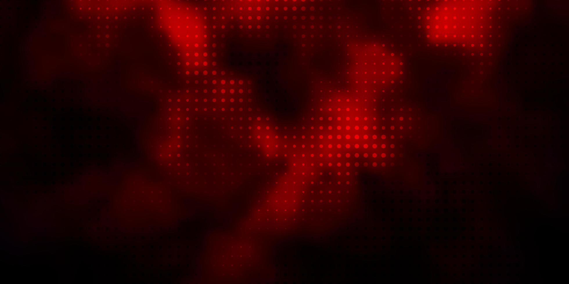 Dark Red vector pattern with spheres.