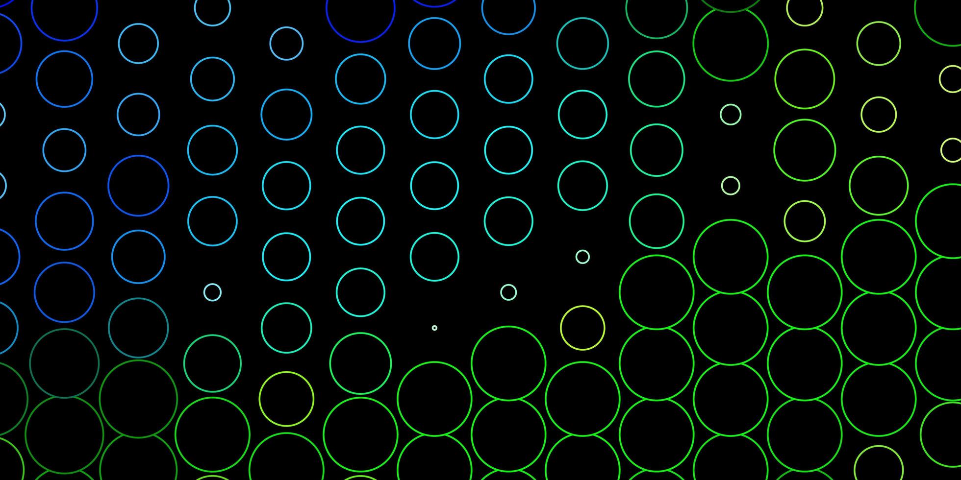 Dark Blue, Green vector pattern with spheres.