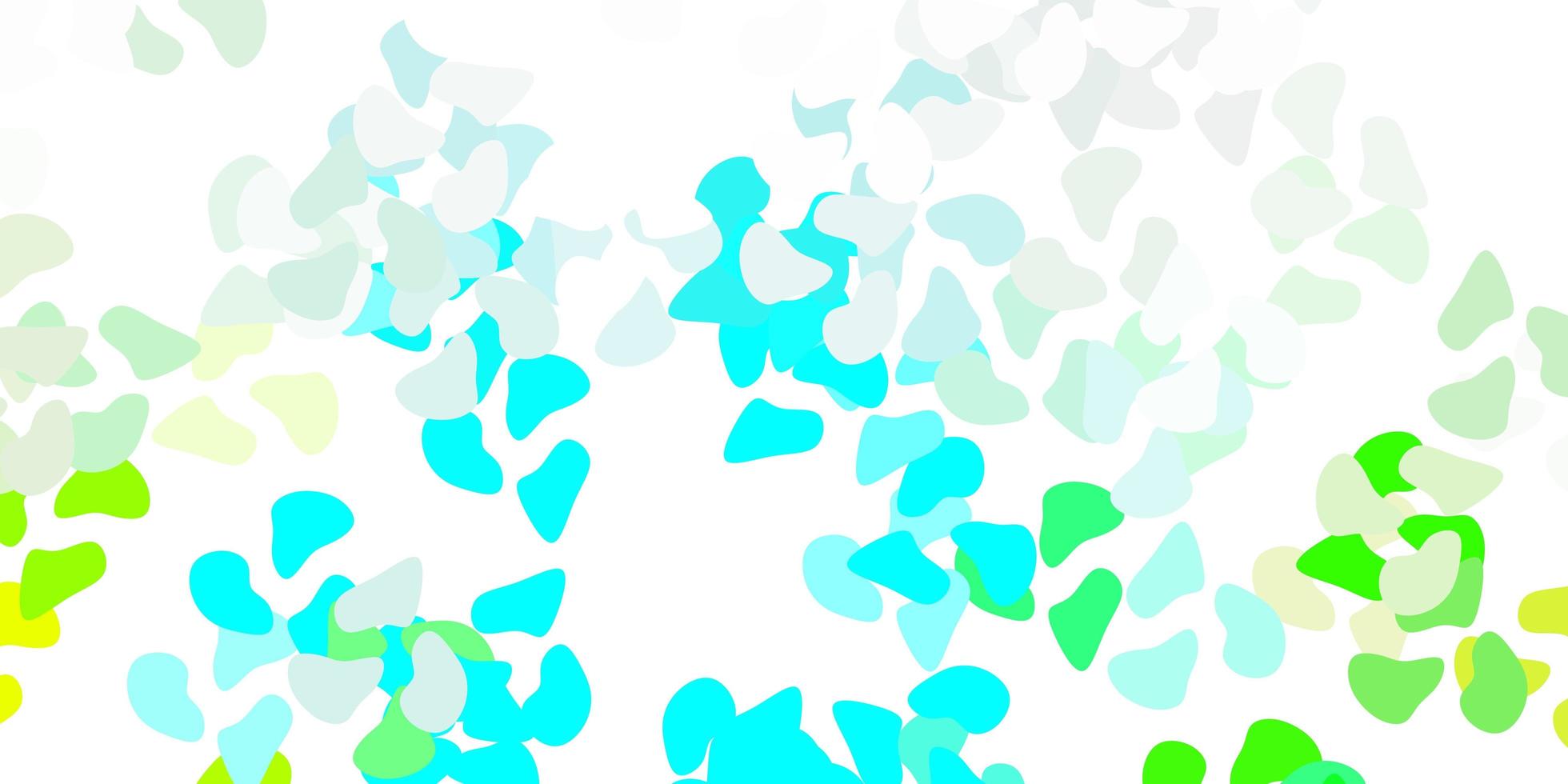 Light blue, green vector pattern with abstract shapes.
