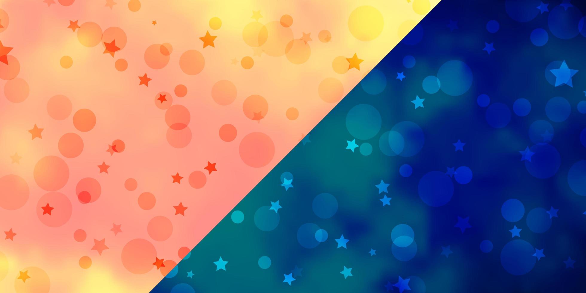 Vector backdrop with circles, stars.