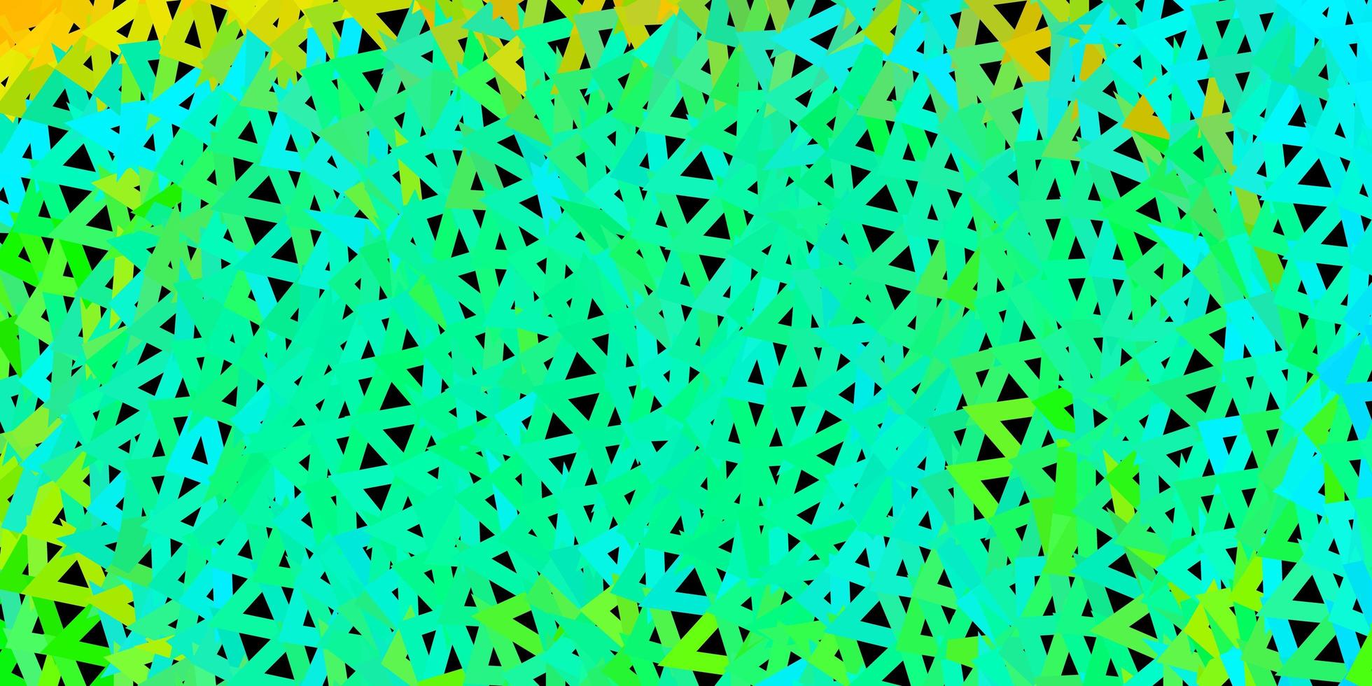 Fondo de triángulo abstracto de vector azul claro, amarillo.