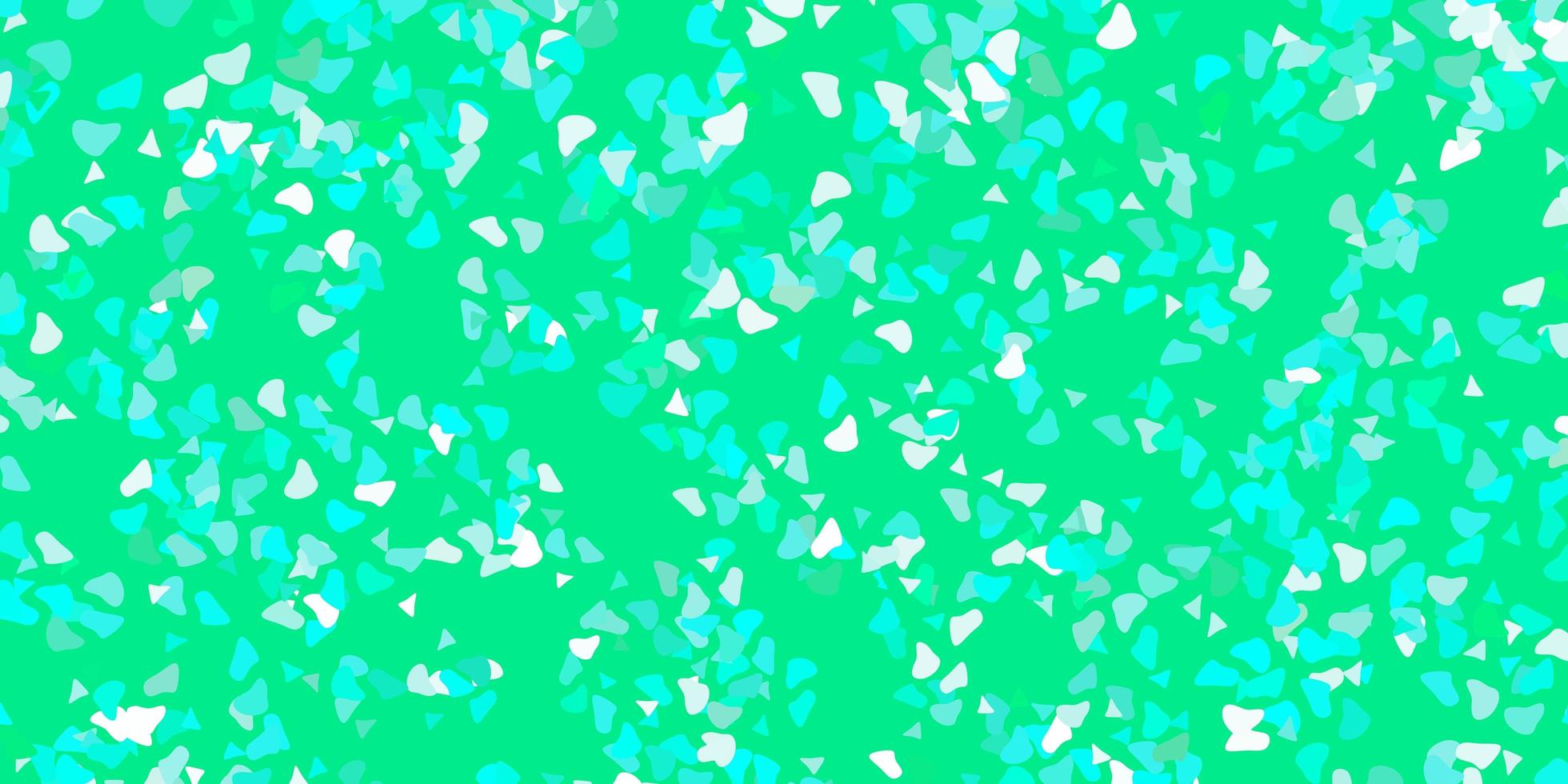 telón de fondo de vector verde claro con formas caóticas.