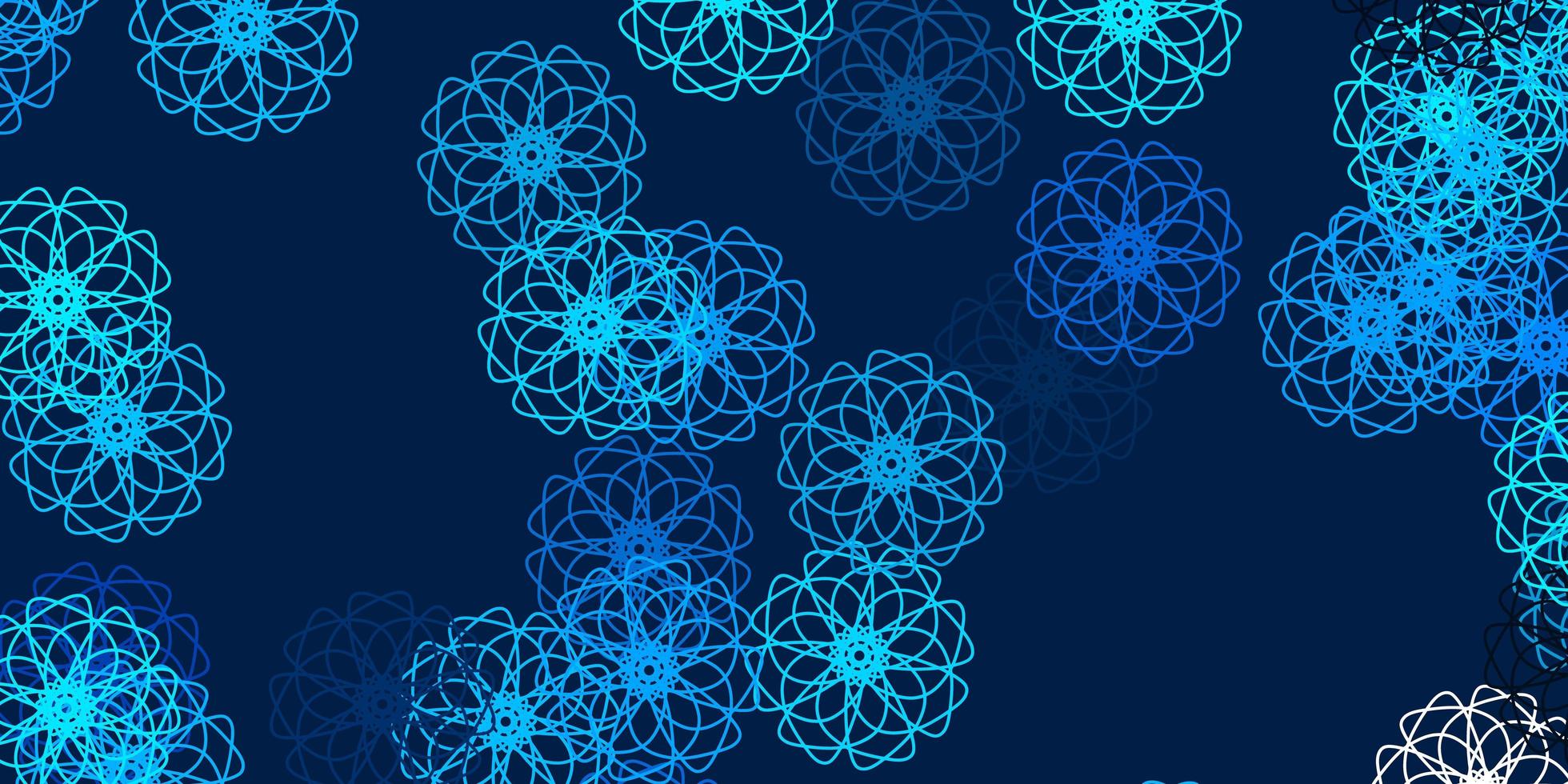 Light BLUE vector natural backdrop with flowers.