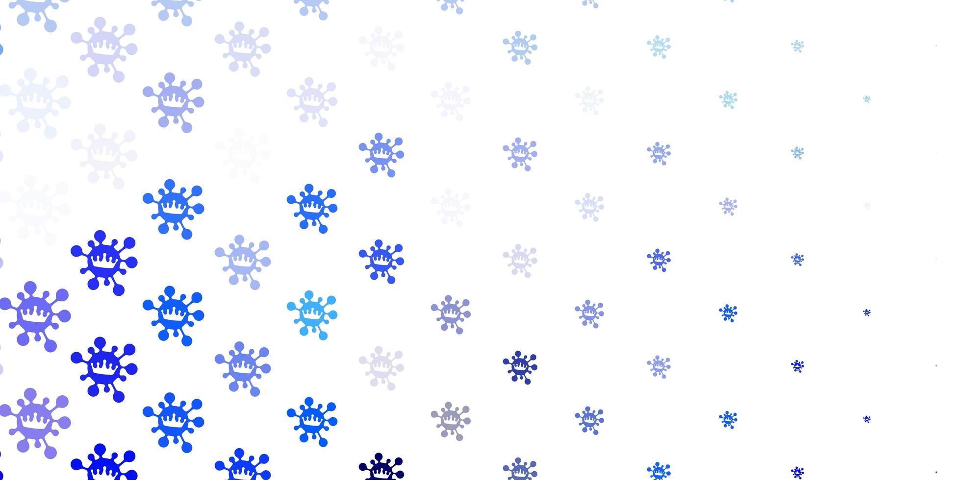 Light pink, blue vector backdrop with virus symbols