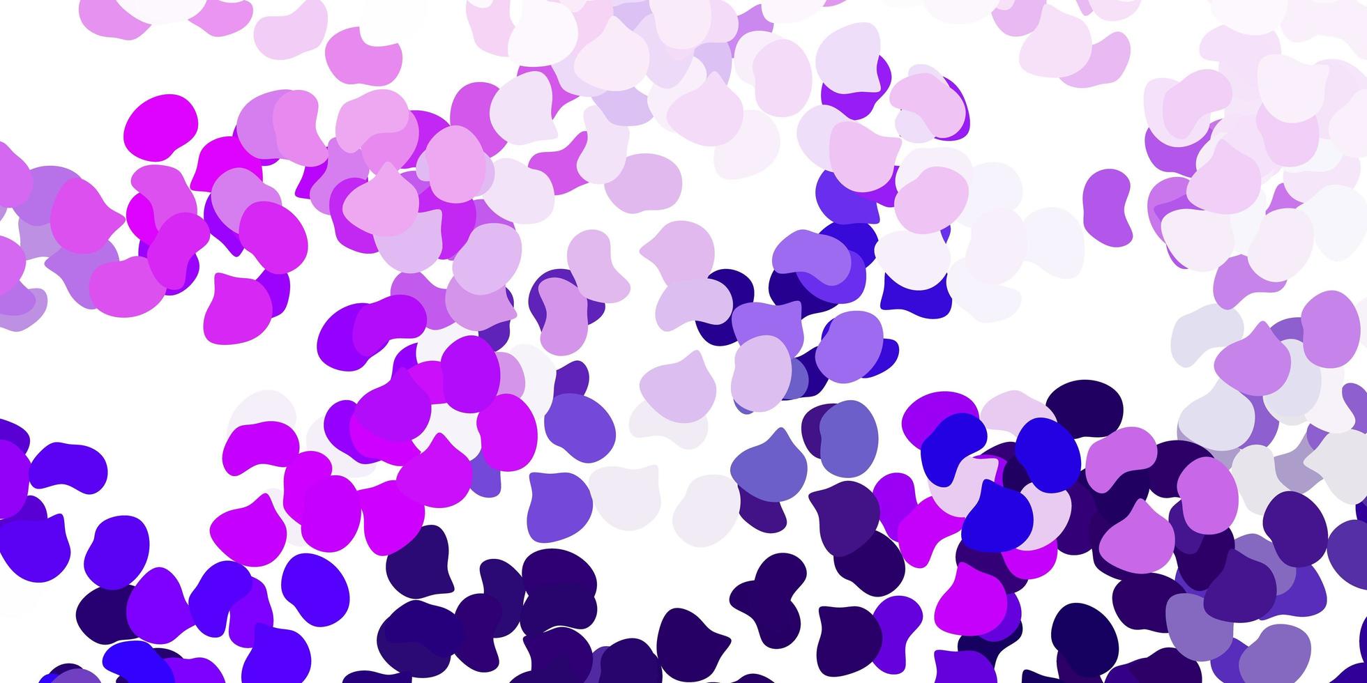 Fondo de vector violeta claro con formas aleatorias.