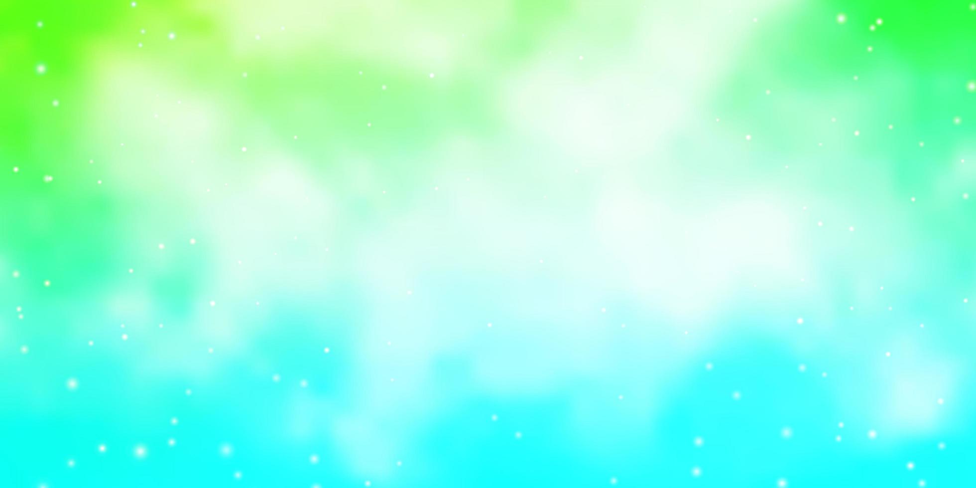 Light Blue, Green vector texture with beautiful stars.