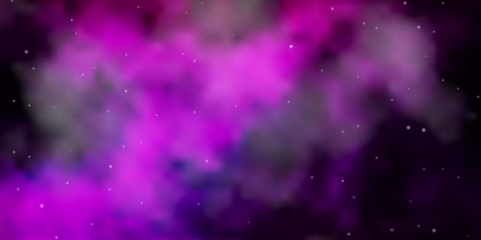 Dark Pink vector texture with beautiful stars.