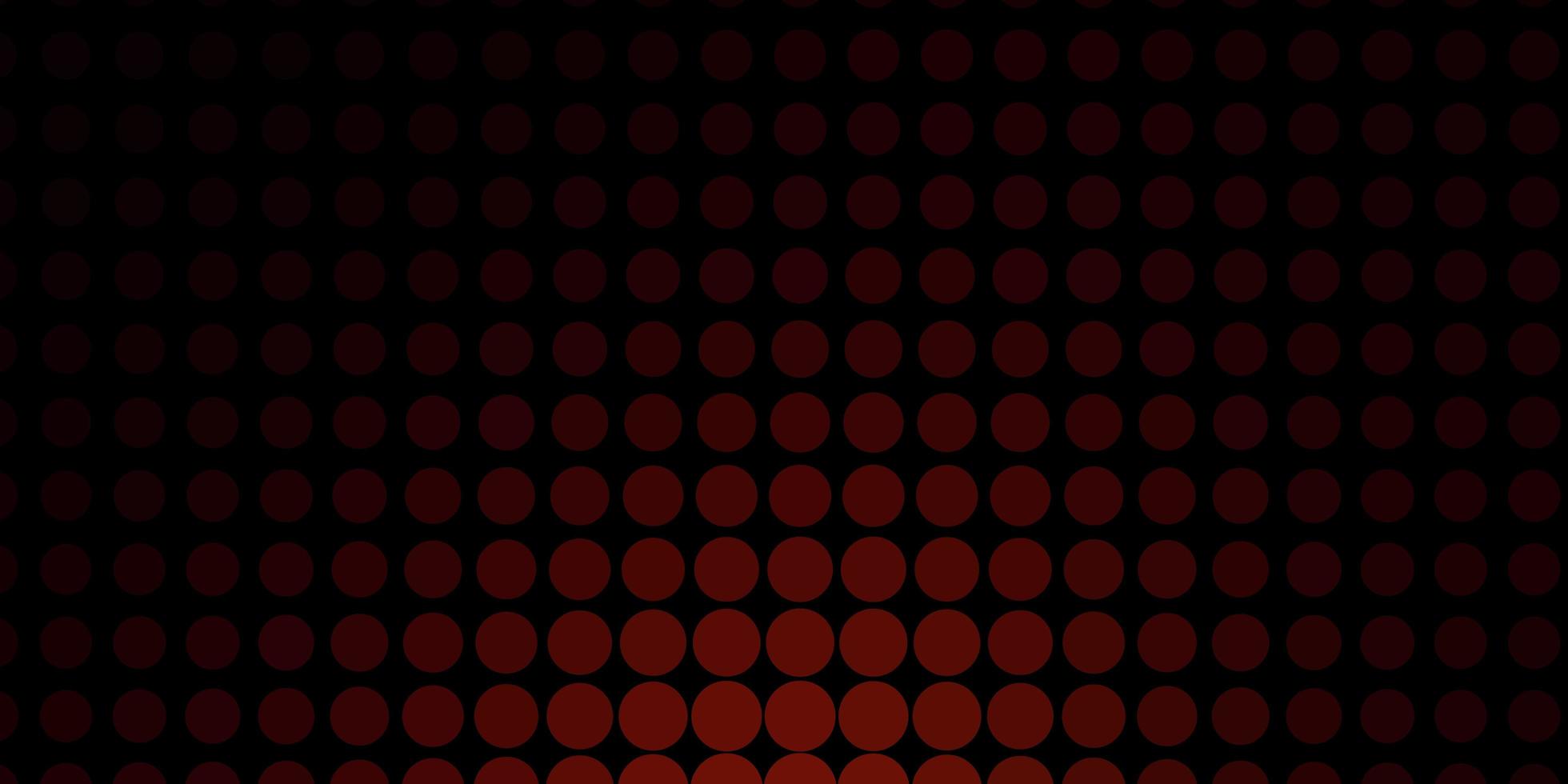 Dark Red vector background with bubbles.