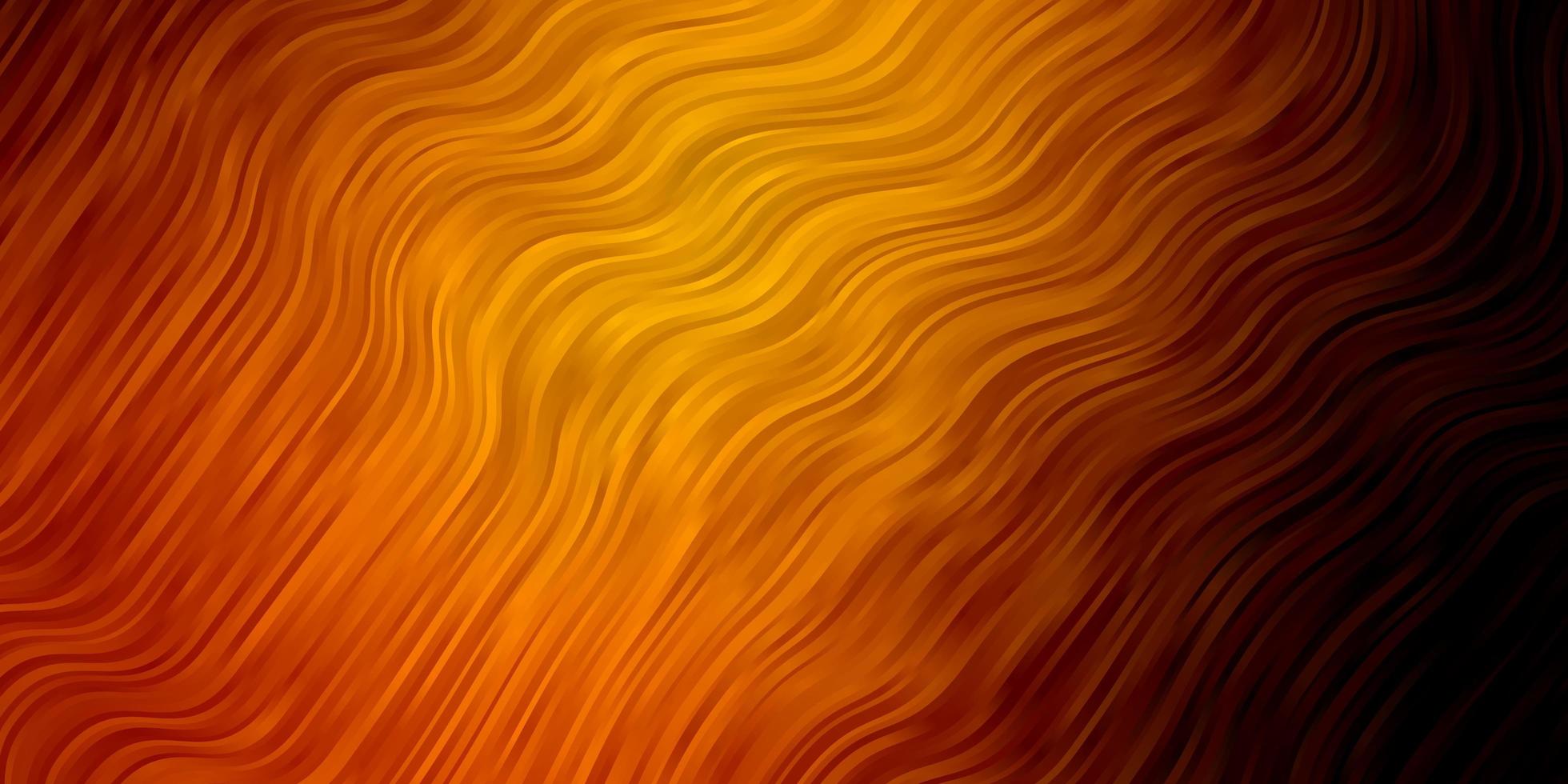 Dark Orange vector backdrop with bent lines.