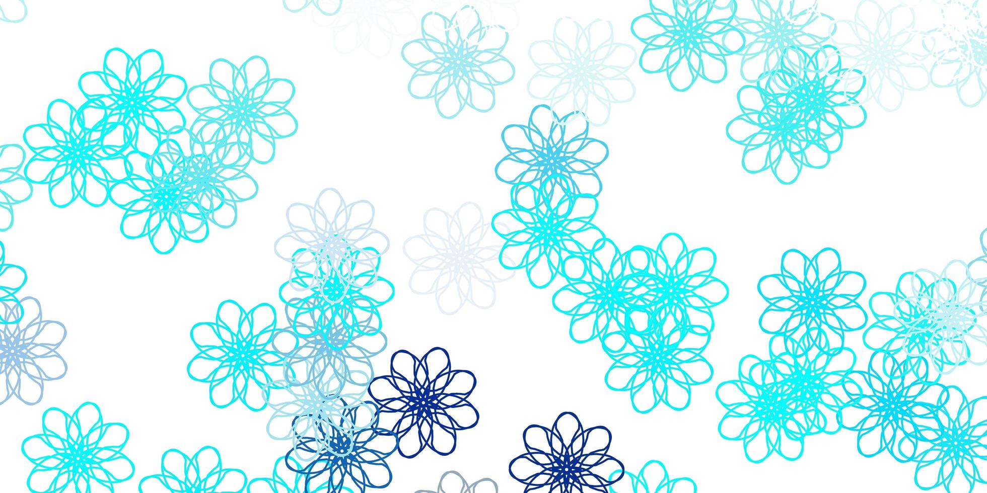 telón de fondo natural vector azul claro con flores.