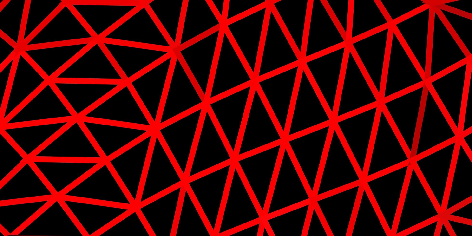 plantilla de mosaico de triángulo vector rojo claro.