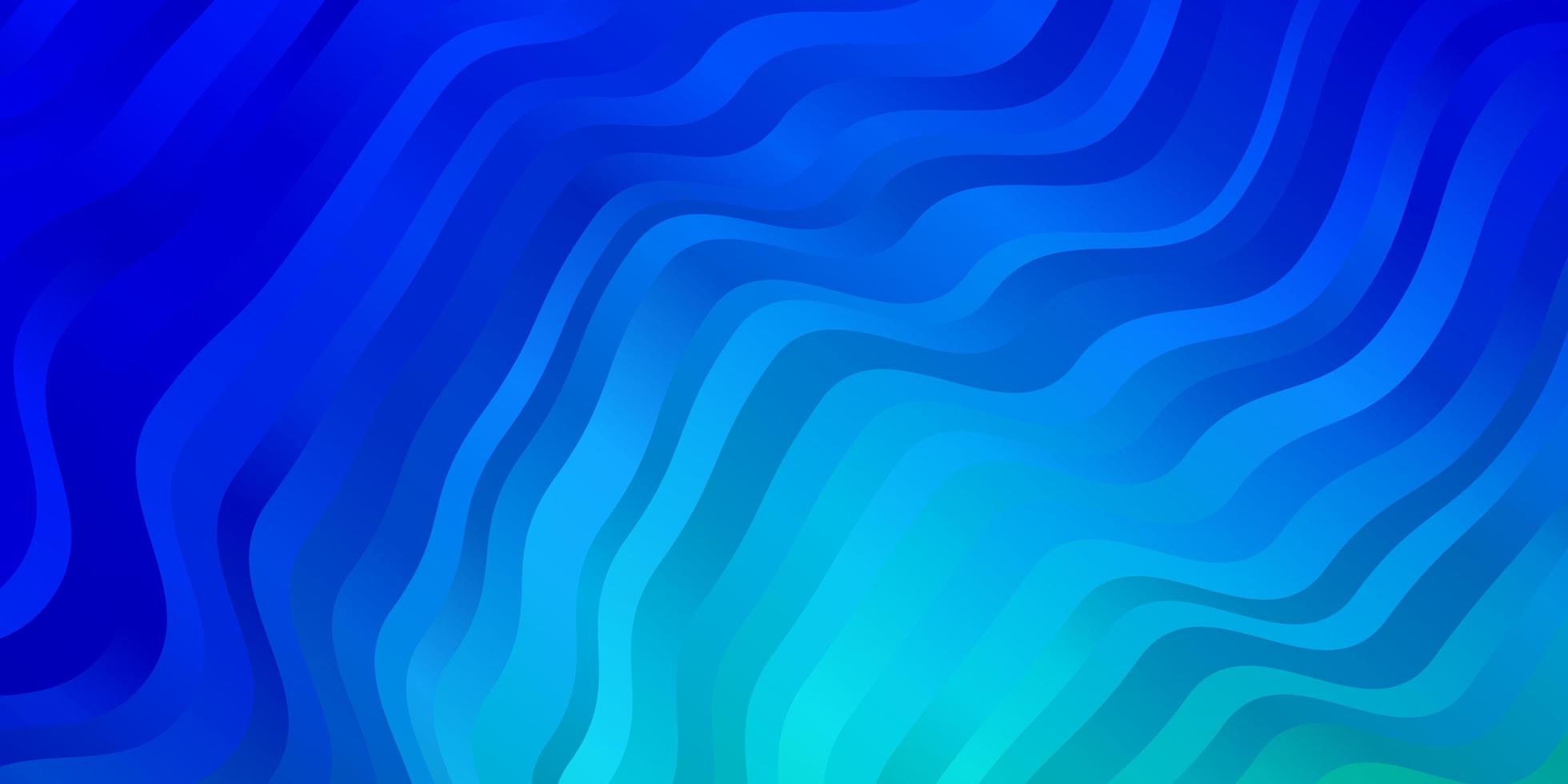 Light Blue, Green vector pattern with curved lines.