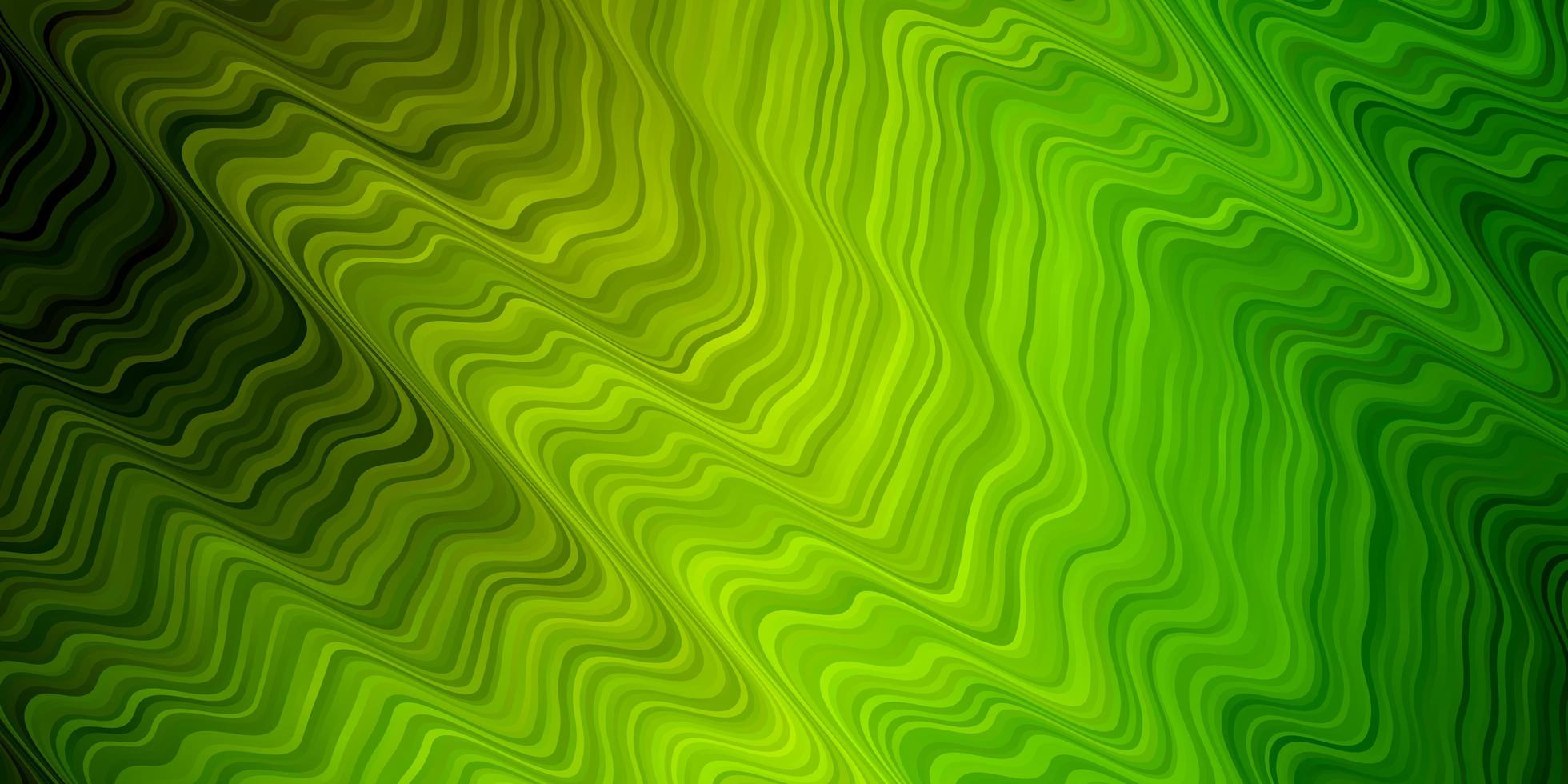 textura de vector verde claro, amarillo con arco circular.