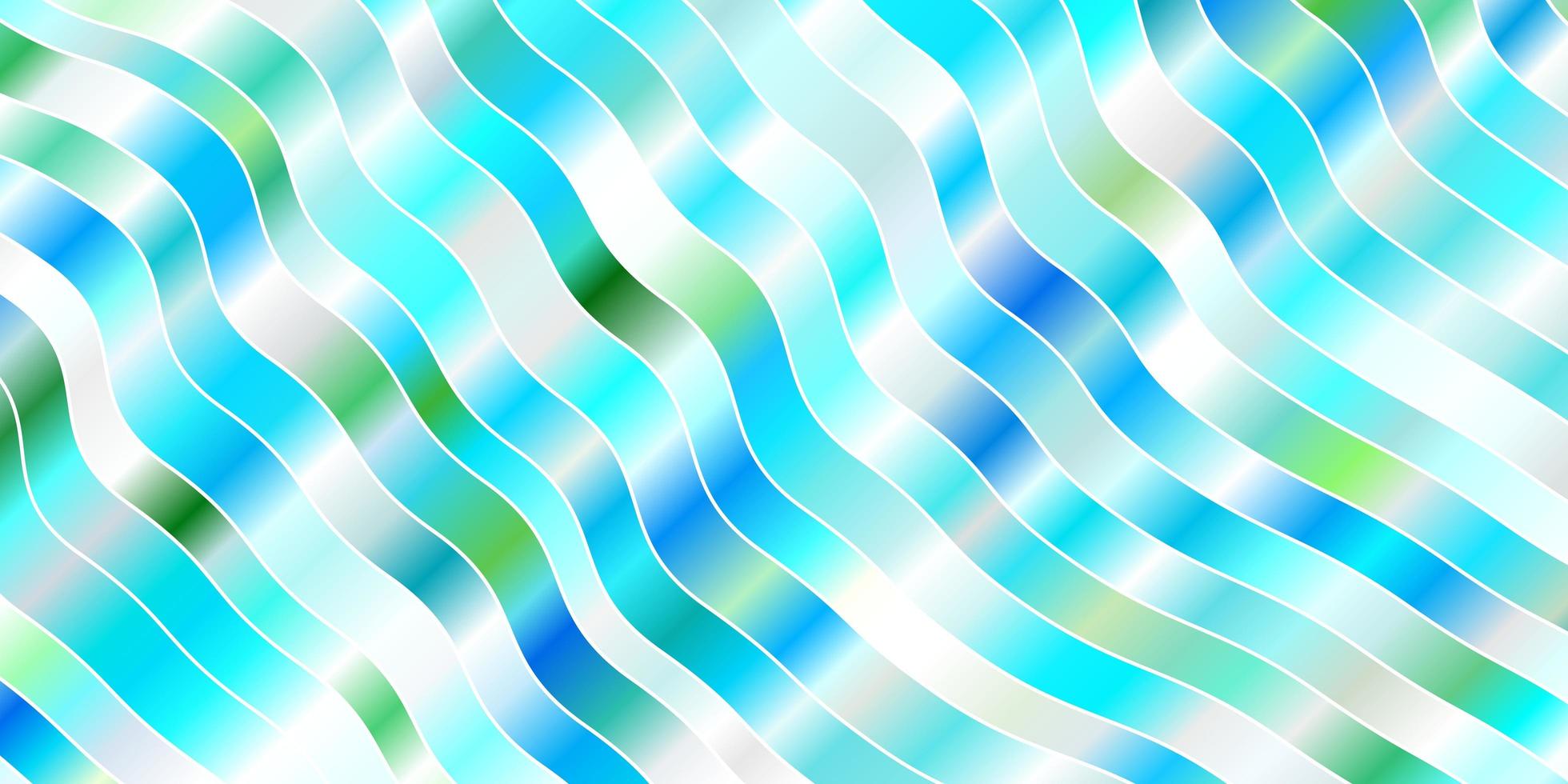 patrón de vector azul claro, verde con líneas torcidas.