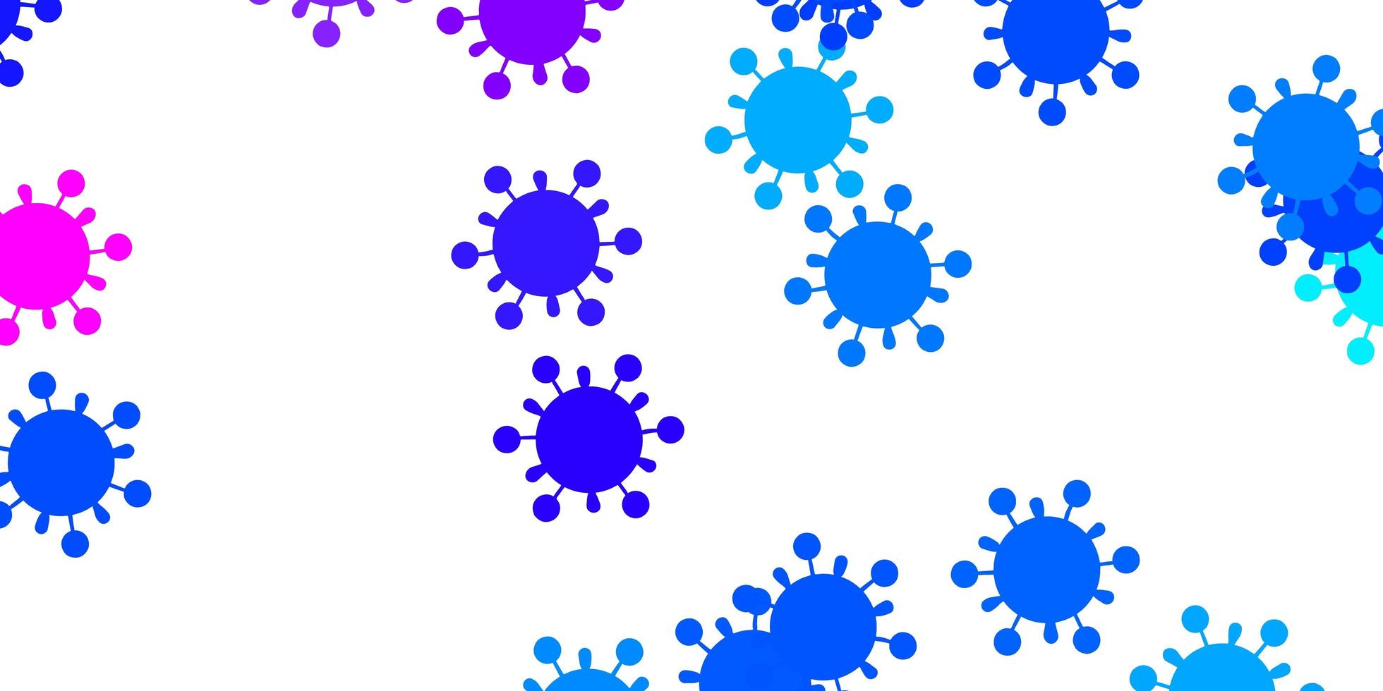 Light pink, blue vector texture with disease symbols.