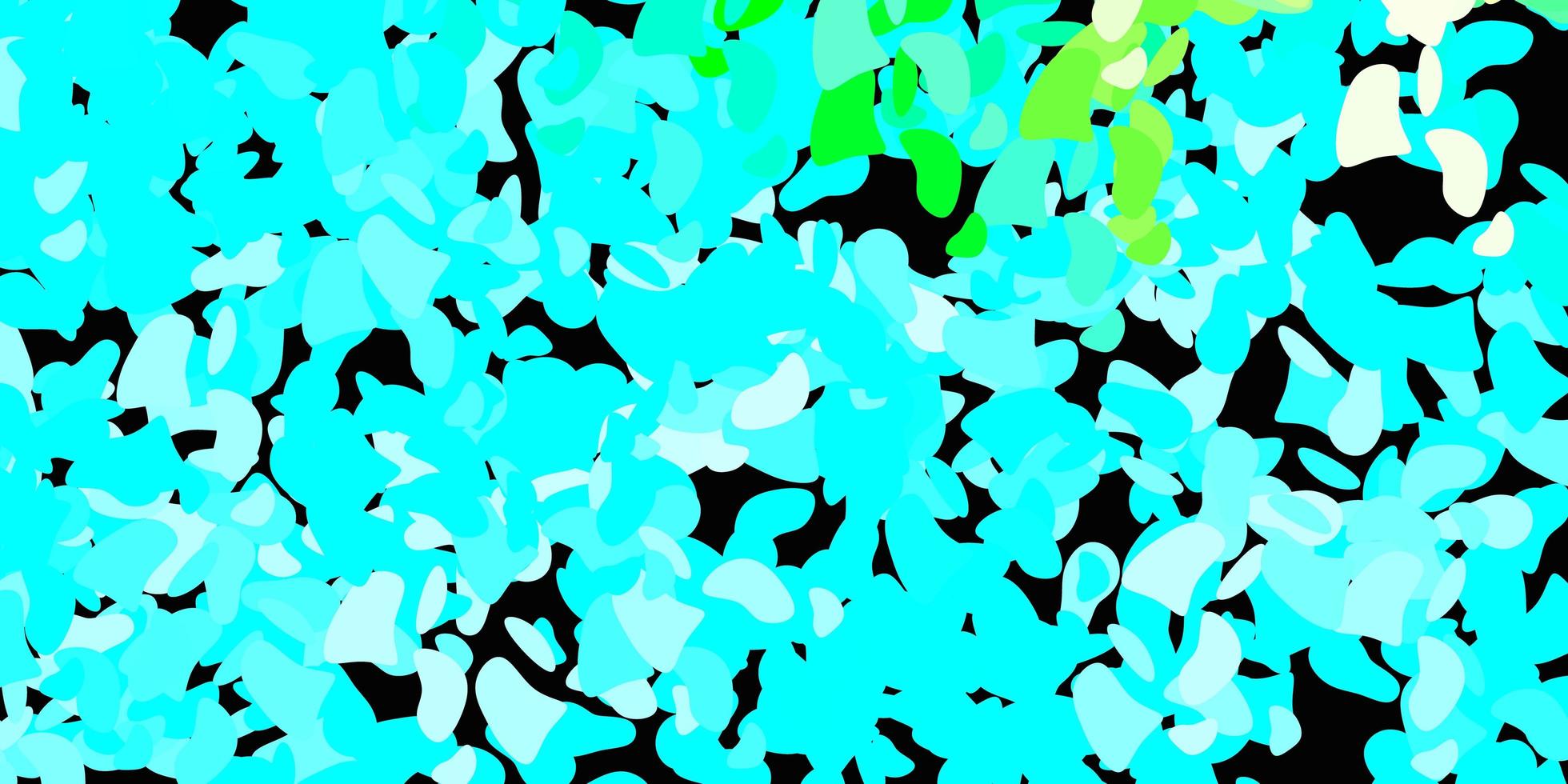 Light blue, green vector background with random forms.