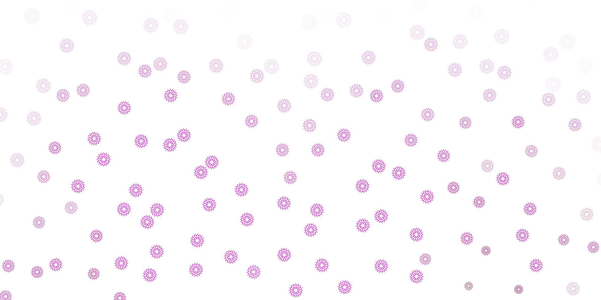 Light pink vector natural artwork with flowers.