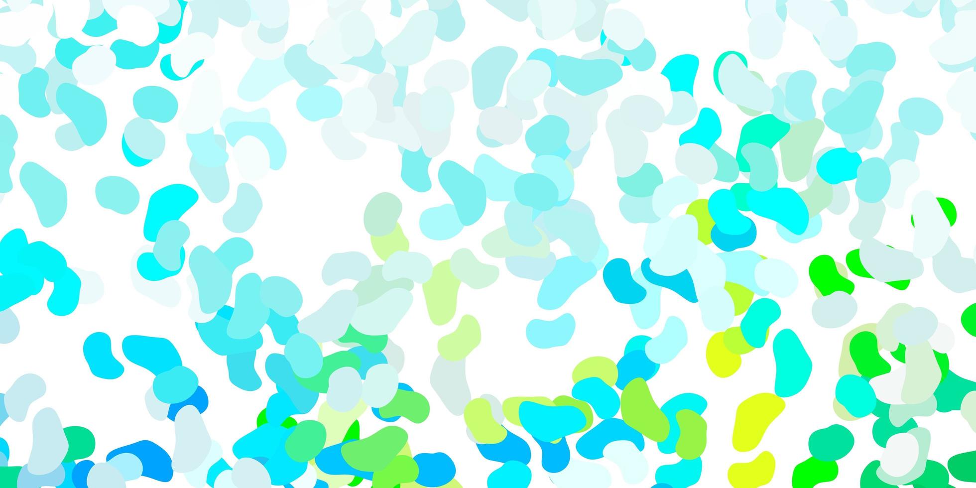 patrón de vector azul claro, verde con formas abstractas.