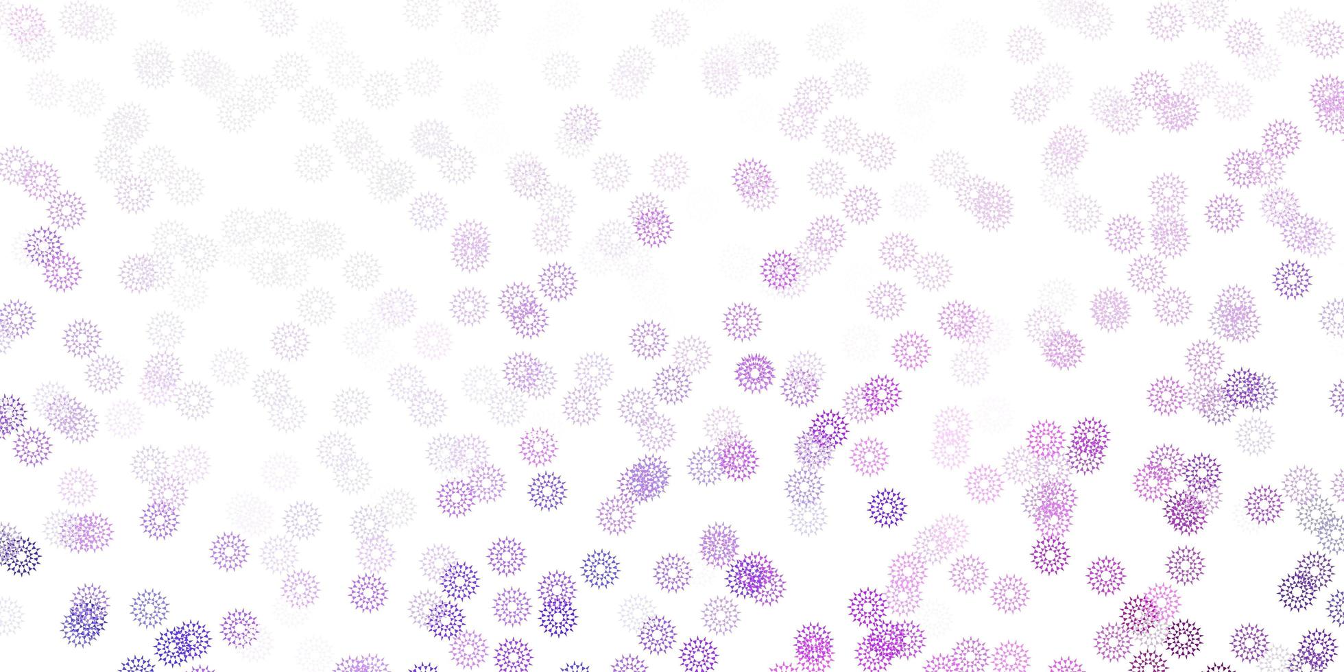 Light purple vector natural layout with flowers.