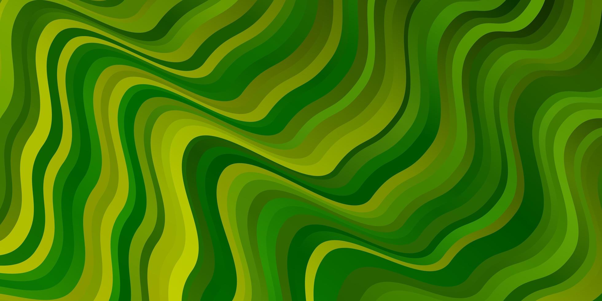 textura de vector verde claro, amarillo con arco circular.