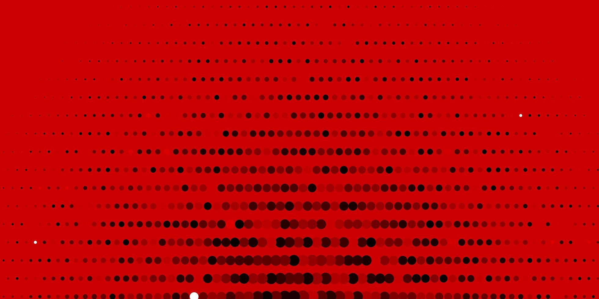 Dark Red vector background with bubbles.