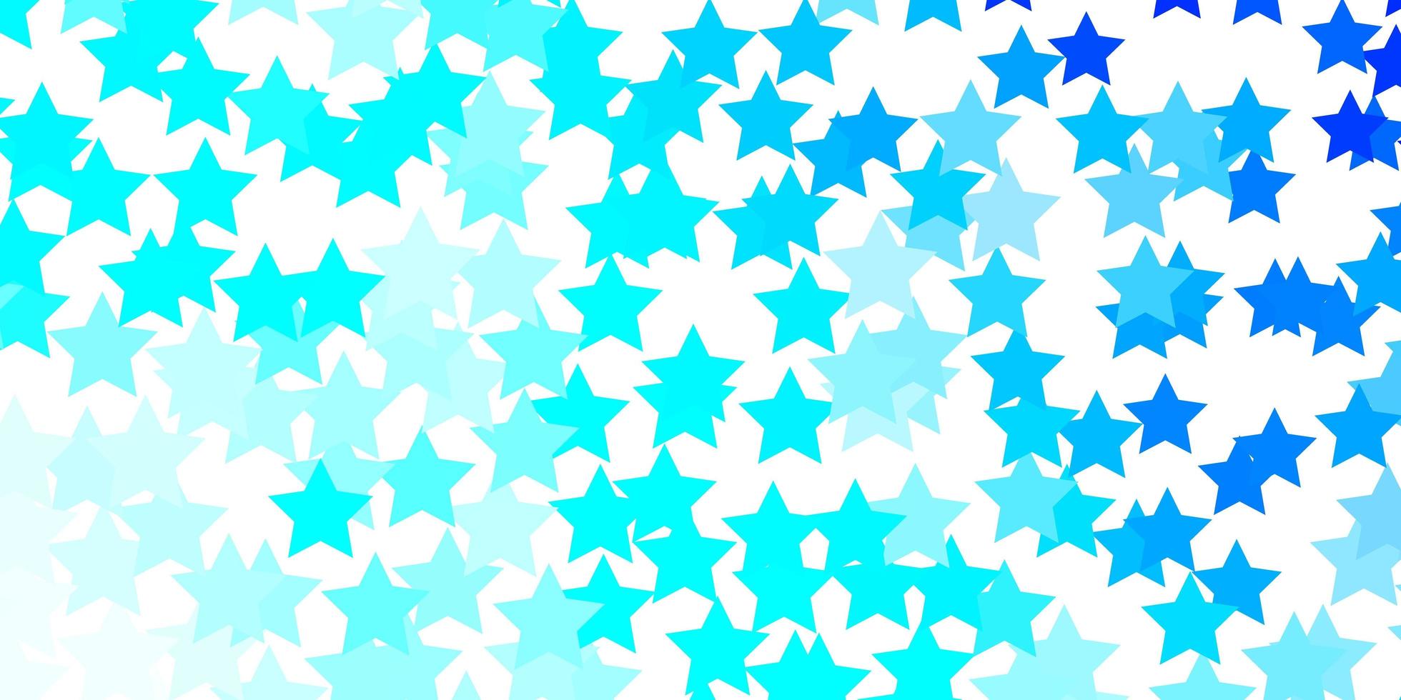 diseño de vector azul claro con estrellas brillantes.