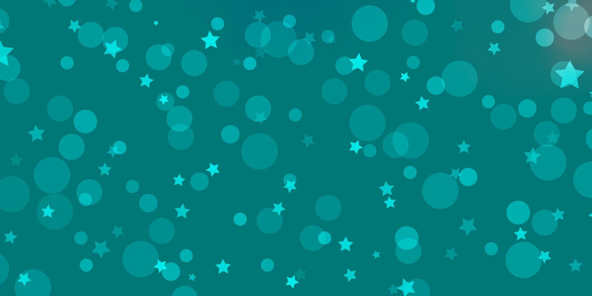 diseño de vector azul claro con círculos, estrellas.