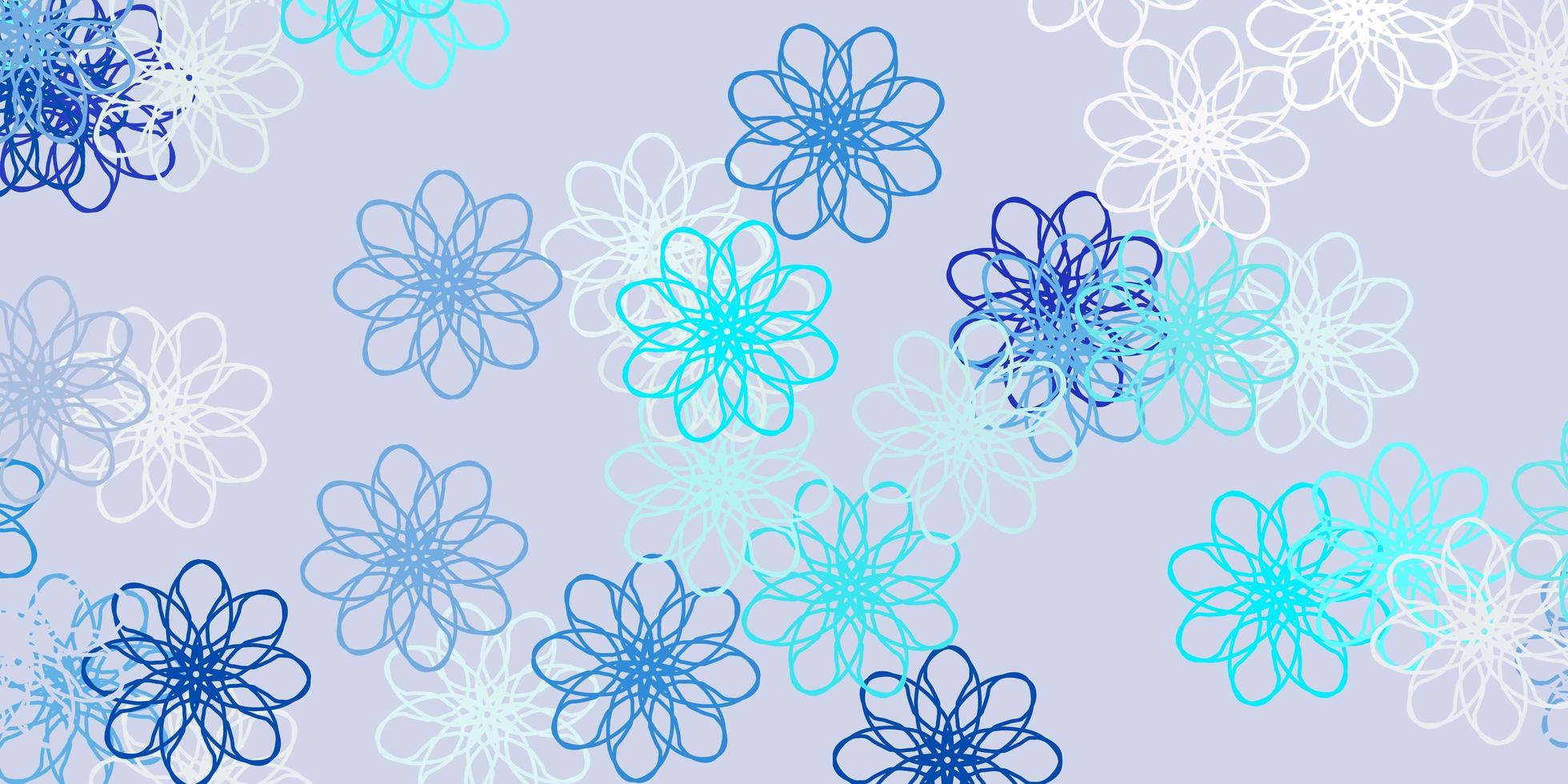 telón de fondo natural vector azul claro con flores.