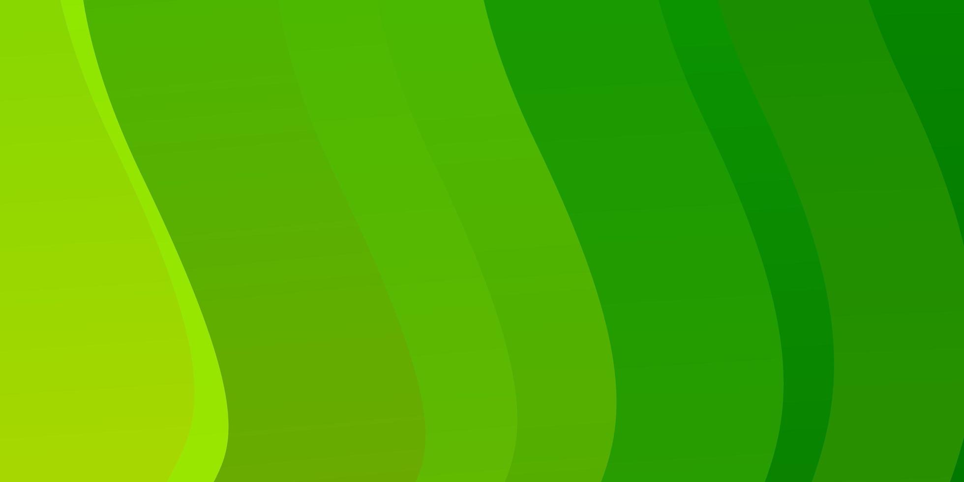 patrón de vector verde claro con curvas.