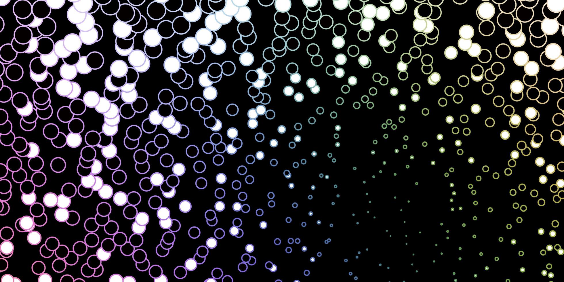 Dark Multicolor vector template with circles.