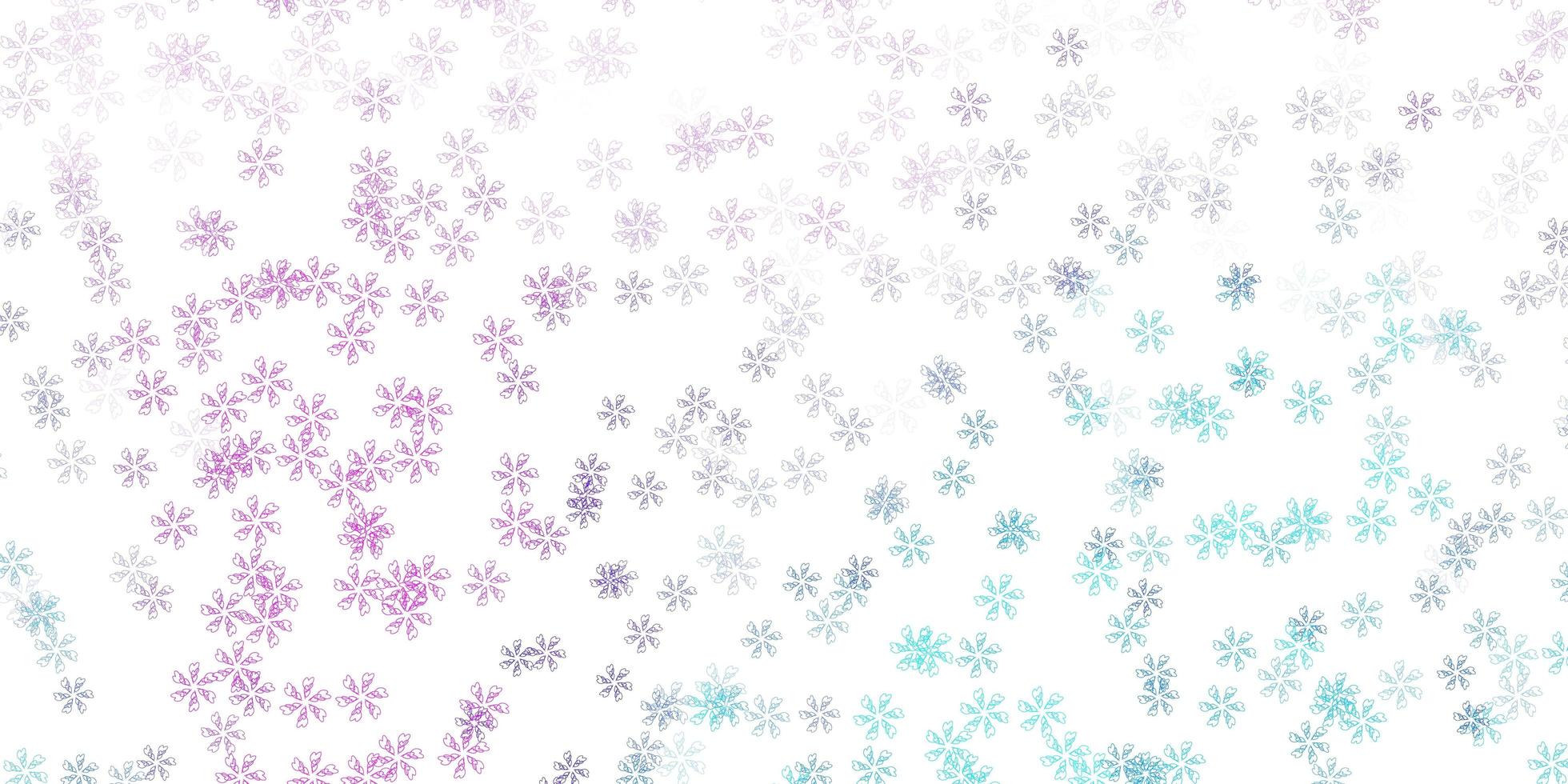 Light pink, blue vector abstract texture with leaves.