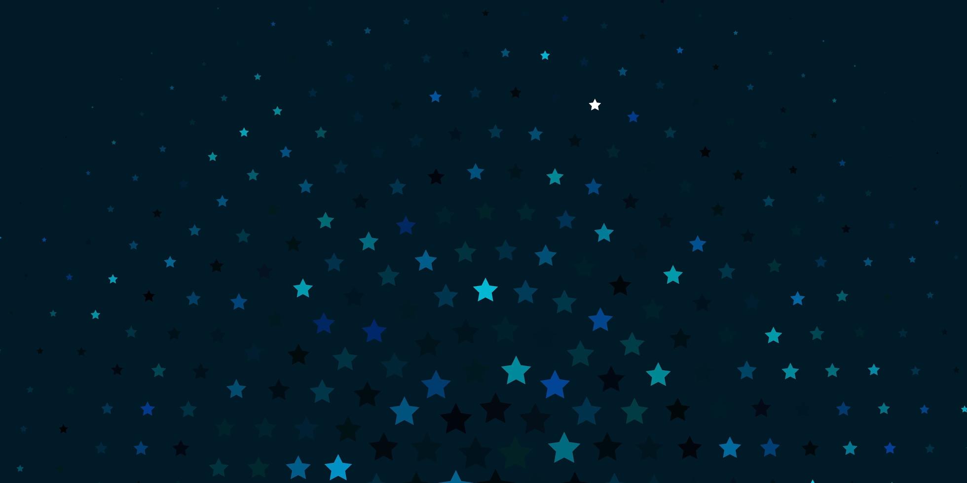 plantilla de vector azul claro, verde con estrellas de neón.