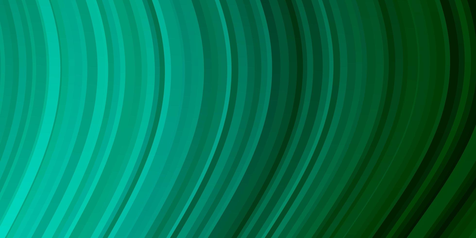 Light Green vector pattern with curves.