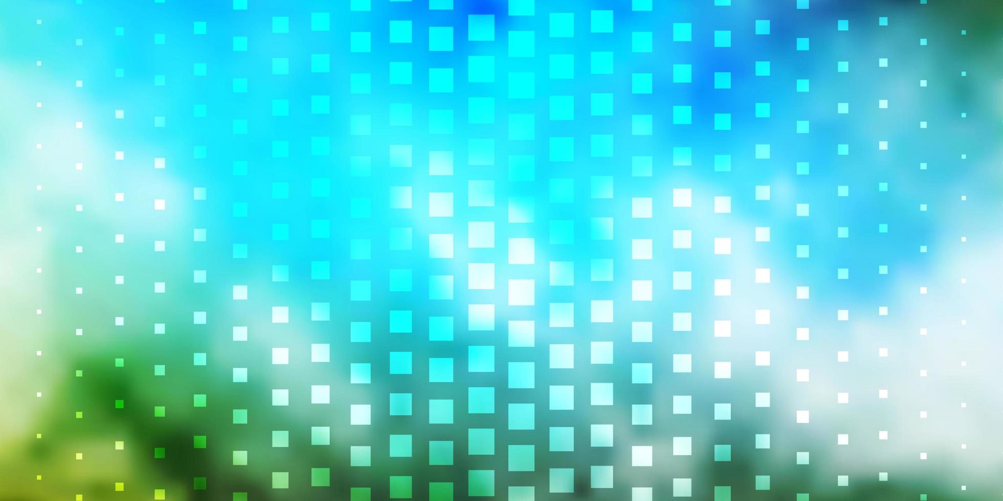 textura de vector azul claro, verde en estilo rectangular.