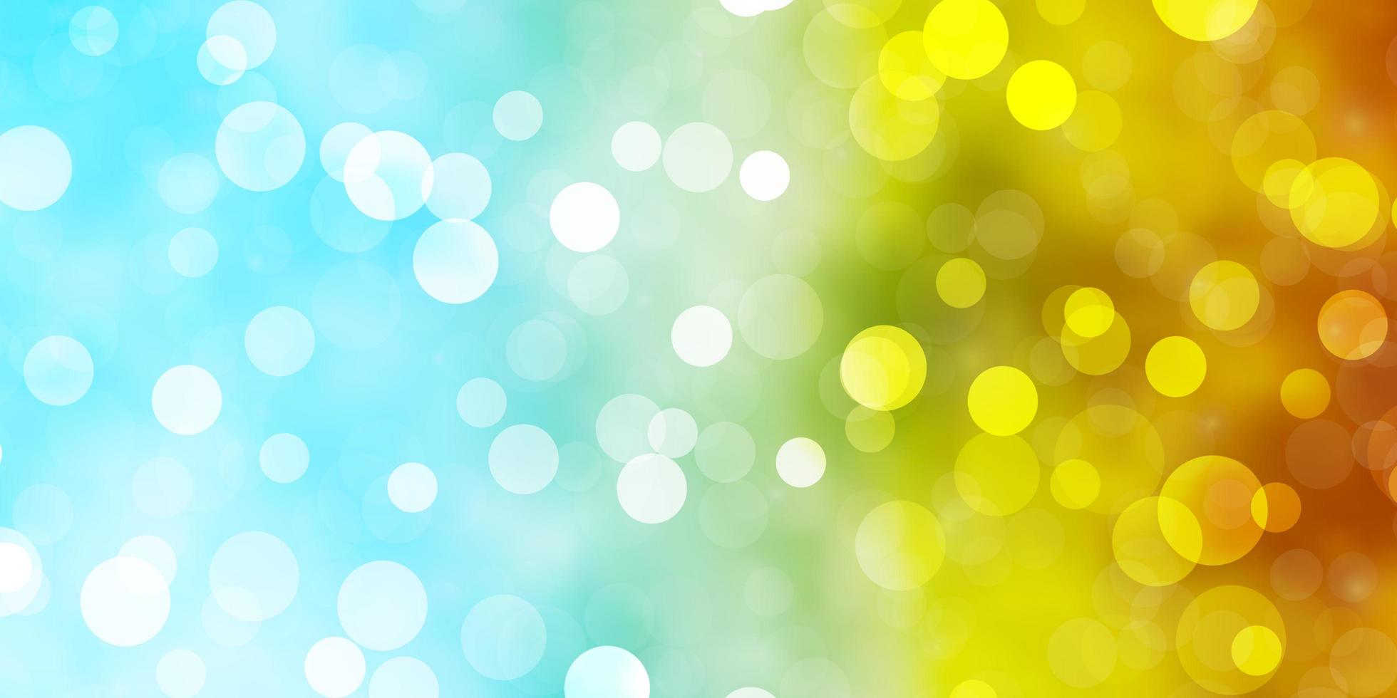 Light Blue, Yellow vector backdrop with circles.